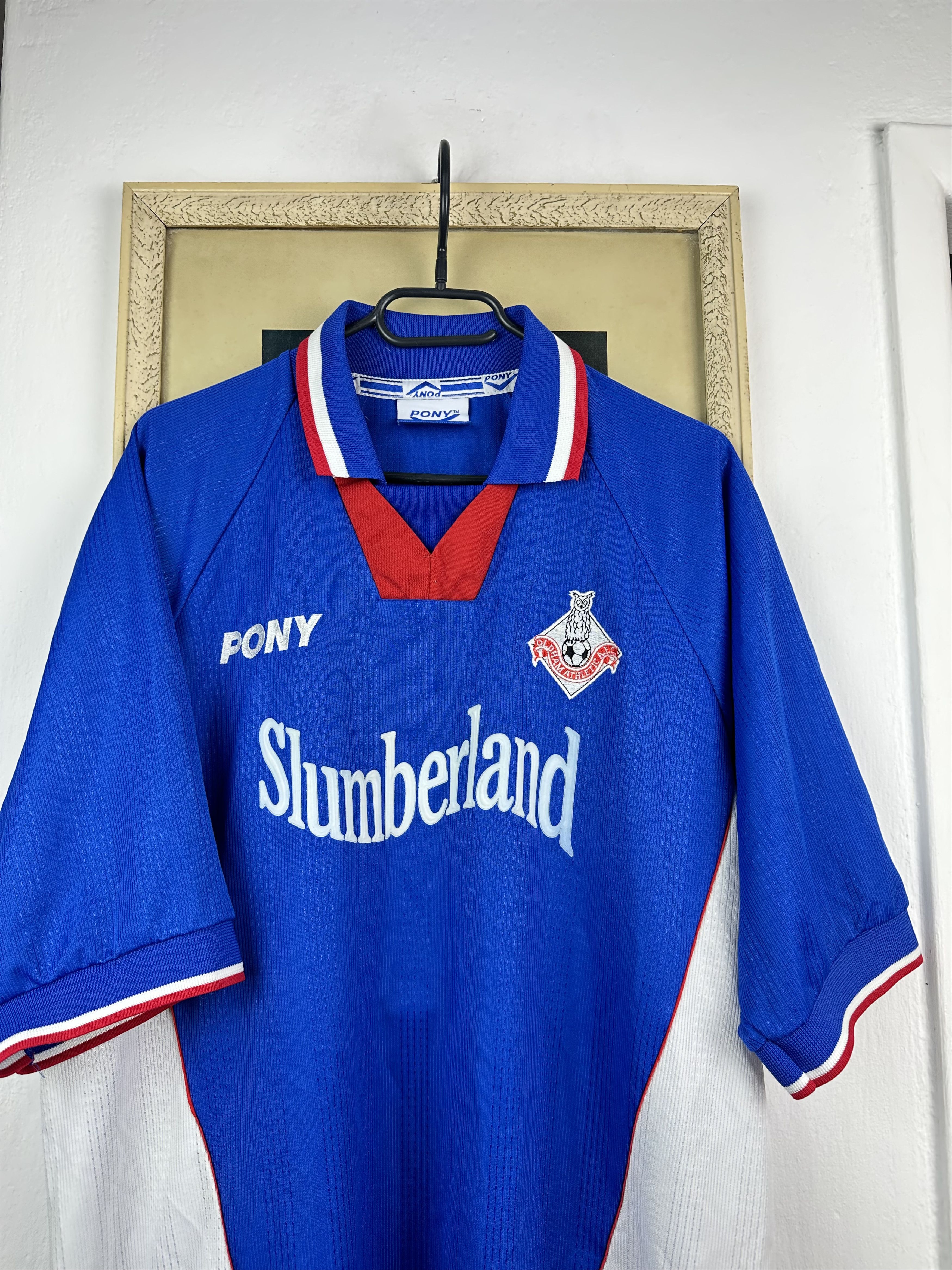 PONY × Vintage Oldham Athletic Home football shirt 1998 Soccer Jersey Rare Size US XL / EU 56 / 4 - 2 Thumbnail