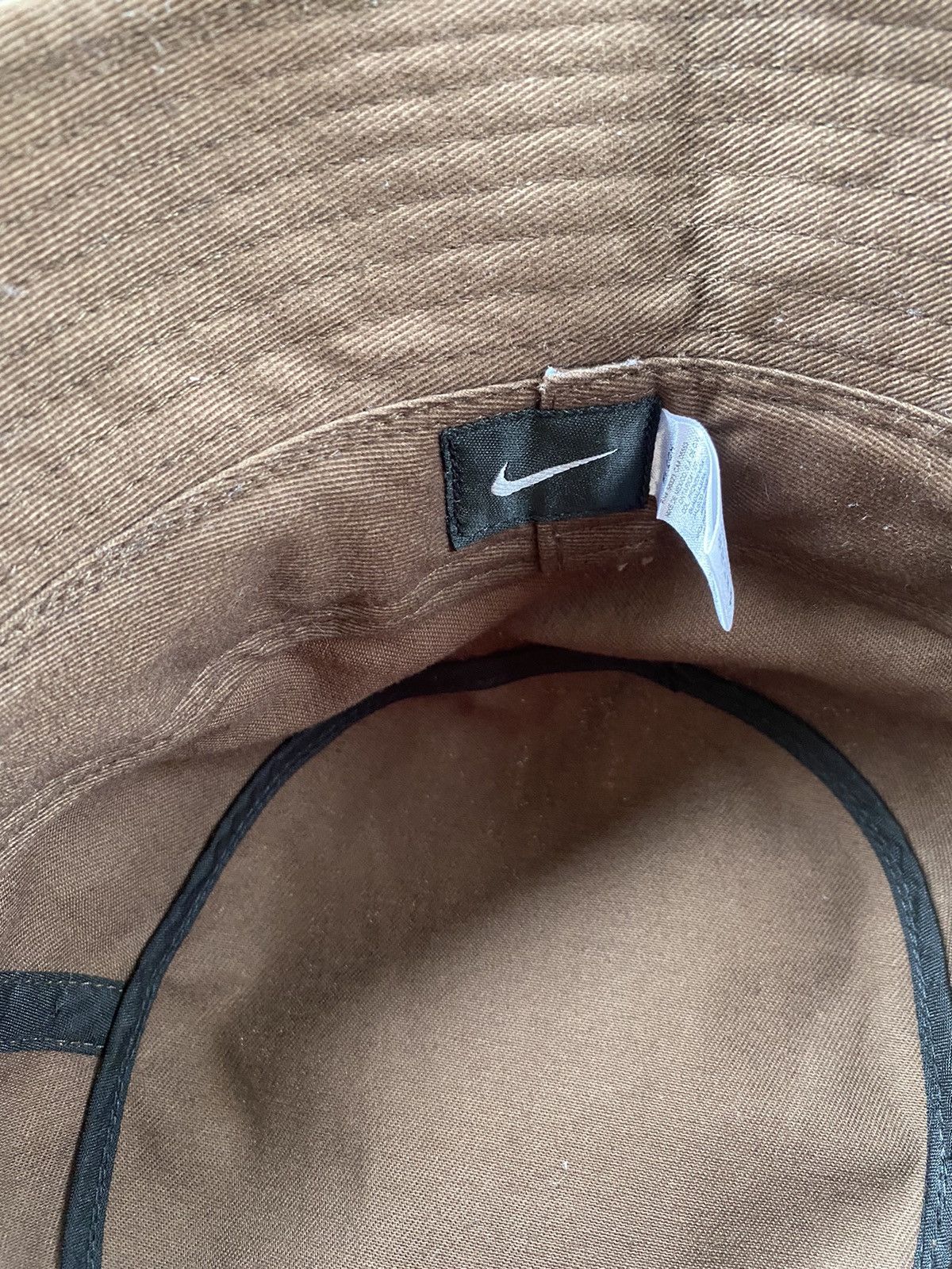 Nike × Vintage Nike vintage bucket hat swoosh brown 90s Size ONE SIZE - 9 Thumbnail
