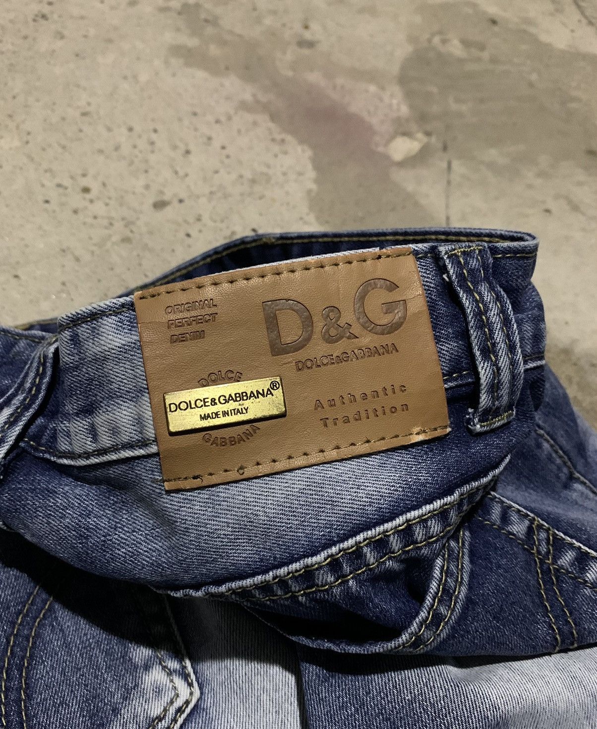 Dolce & Gabbana × Vintage 2000's D&G Vintage Brushed Jeans Size US 31 - 7 Thumbnail