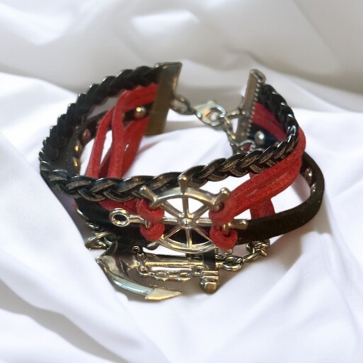 Other Nautical theme multi strand leather bracelet Size ONE SIZE - 4 Thumbnail