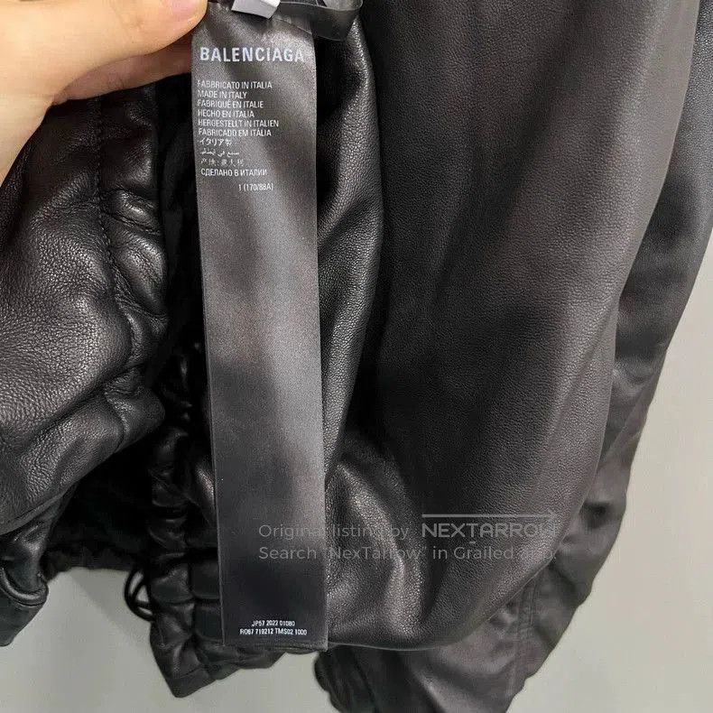 Balenciaga Balenciaga Black Leather Hoodie. Size US XXS / EU 40 - 3 Thumbnail