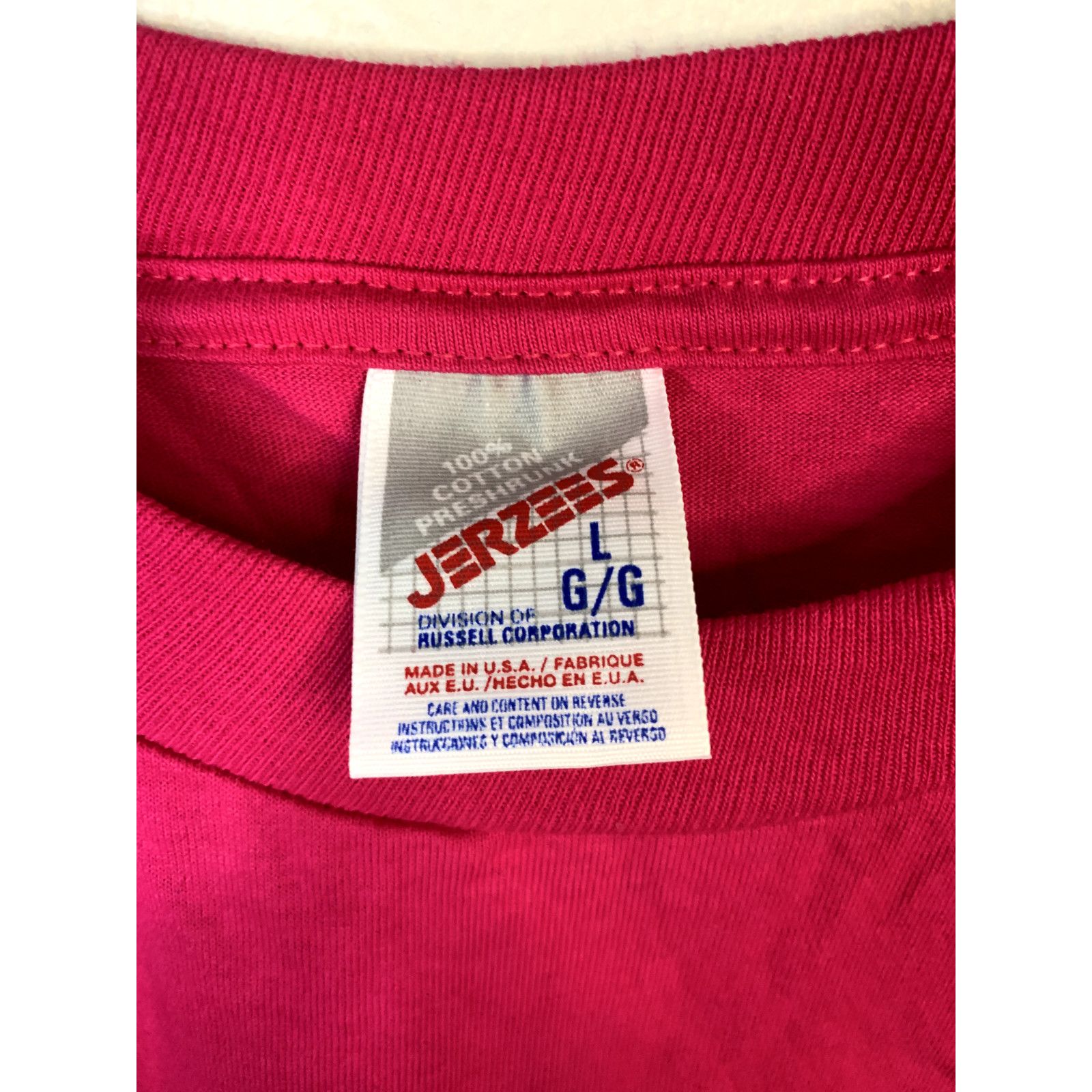 Jerzees Vintage Oregon Shirt Test Print Pink Tee T-Shirt 90s VTG L Size US L / EU 52-54 / 3 - 6 Thumbnail