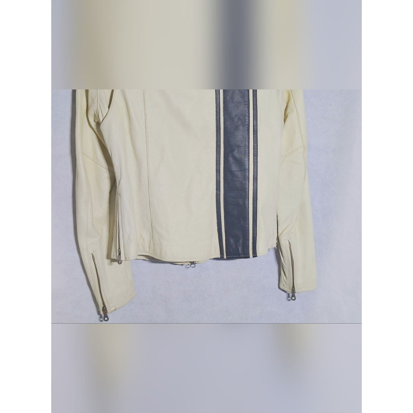 Harley Davidson Harley-Davidson Women's Cream Cafe Racer Leather Jacket S Size S / US 4 / IT 40 - 6 Thumbnail