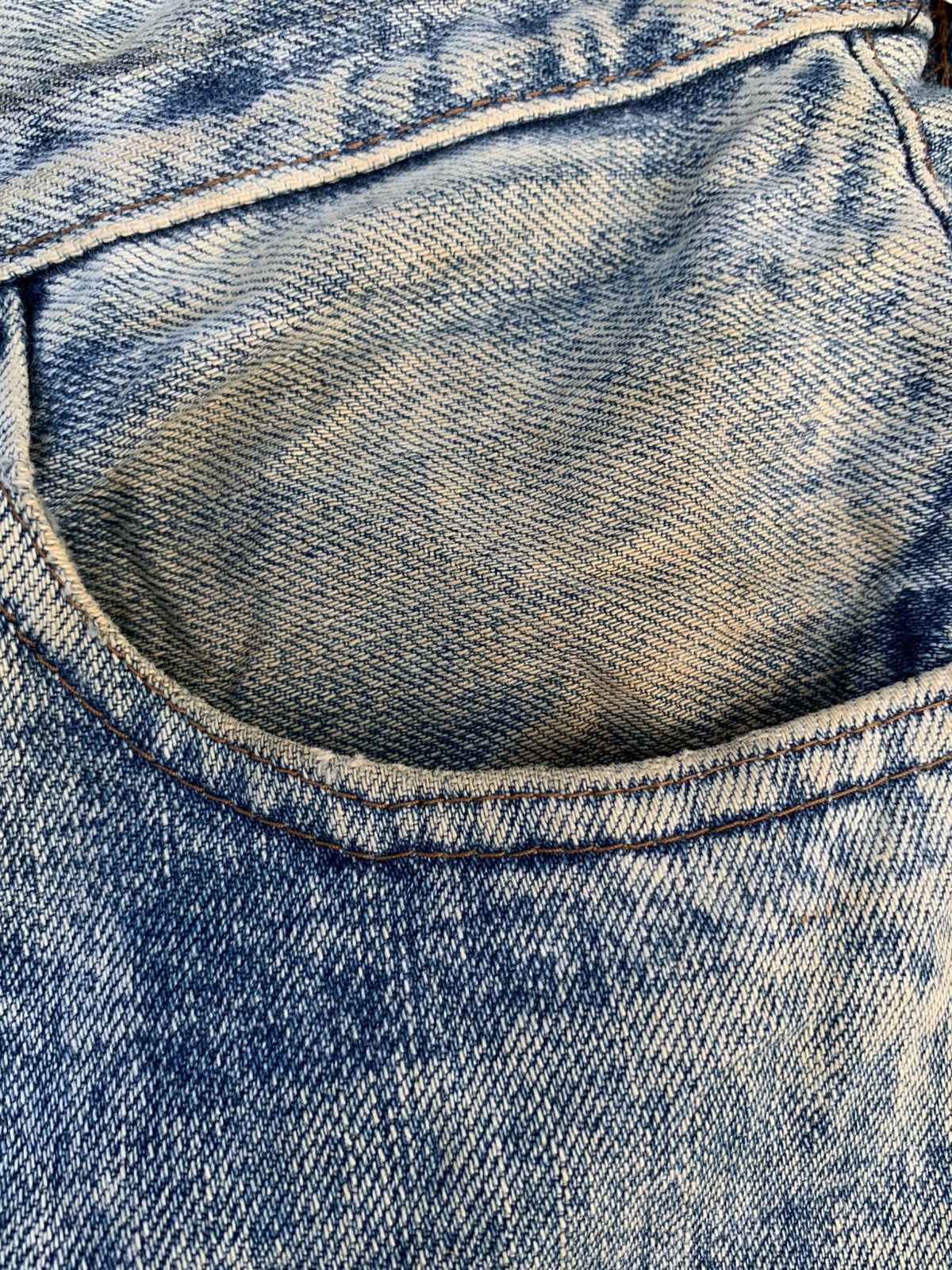 Kapital VINTAGE LEVI'S 502X BIG E SELVEDGE ASIDWASH DISTRESSED DENIM Size US 28 / EU 44 - 19 Thumbnail