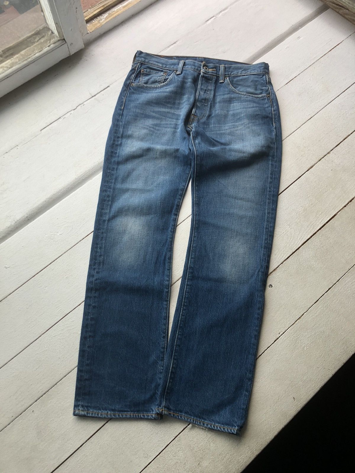 Levi's Very rare Vintage Levi’s destroyed jeans Japanese style Size US 30 / EU 46 - 2 Thumbnail