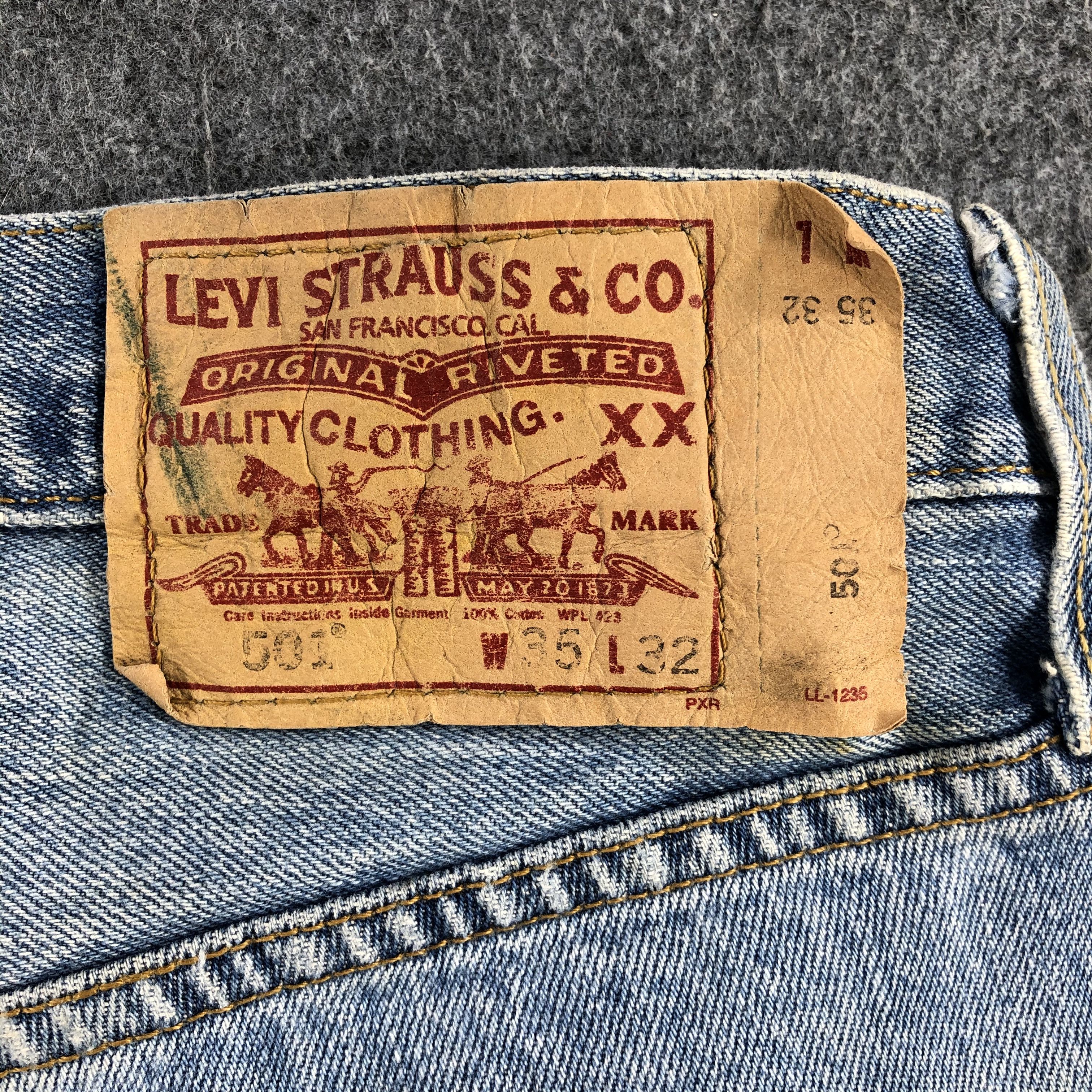 Levi's 90s Vintage Blue Wash Levis 501 Jeans-J1468 Size US 35 - 5 Thumbnail