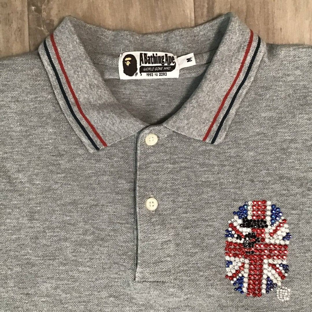 Bape × Swarovski BAPE × Swarovski Union Jack APE HEAD Polo Shirt APE NIGO Size US M / EU 48-50 / 2 - 5 Thumbnail