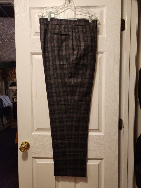 Jos. A. Bank Jos.a.bank men's multicolor 100%wool dress pants size: 38/32 Size 38R - 1 Thumbnail