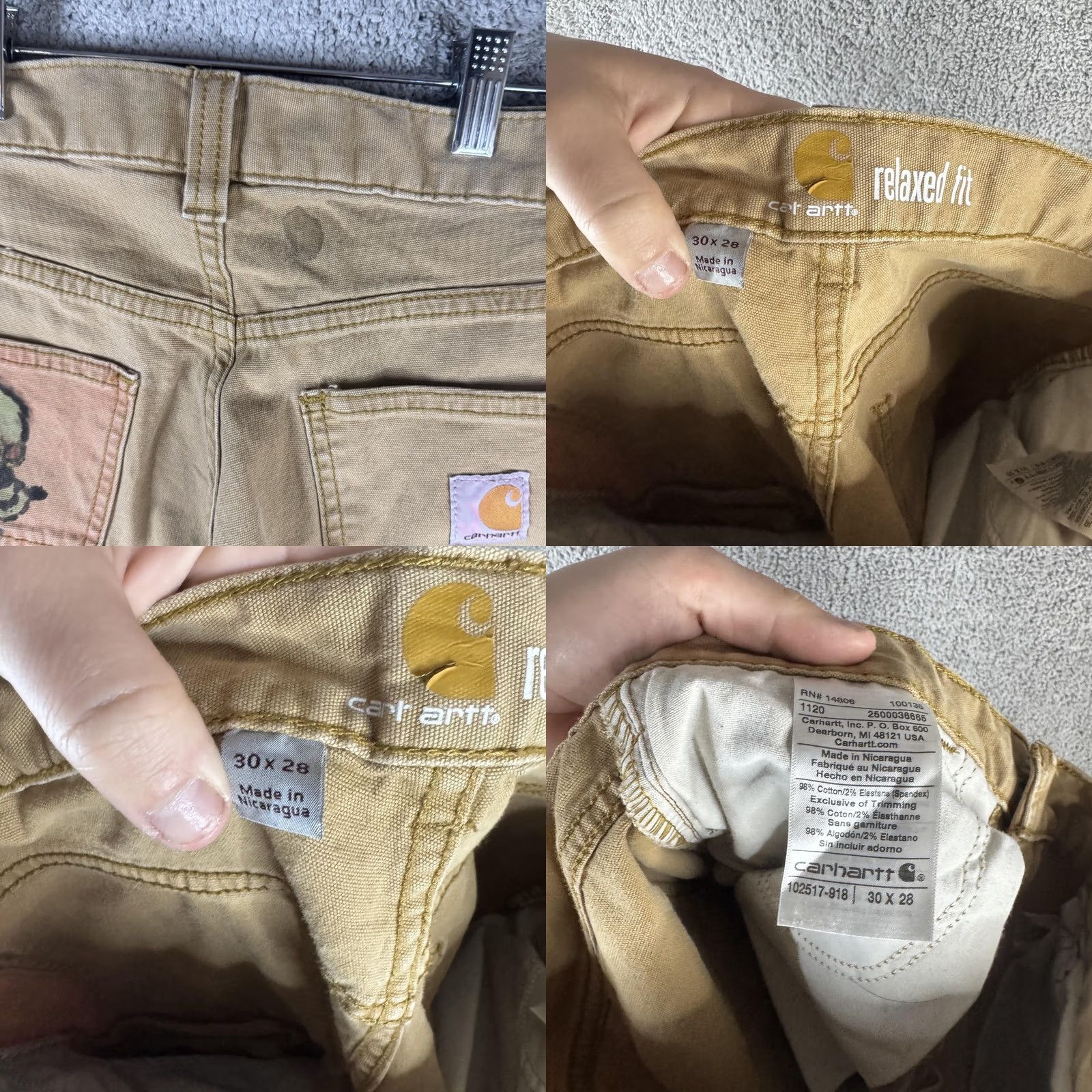 Carhartt Carhartt Carpenter Pants Mens 30x28 Brown Relaxed Canvas Glitter Cross Size US 30 / EU 46 - 9 Thumbnail