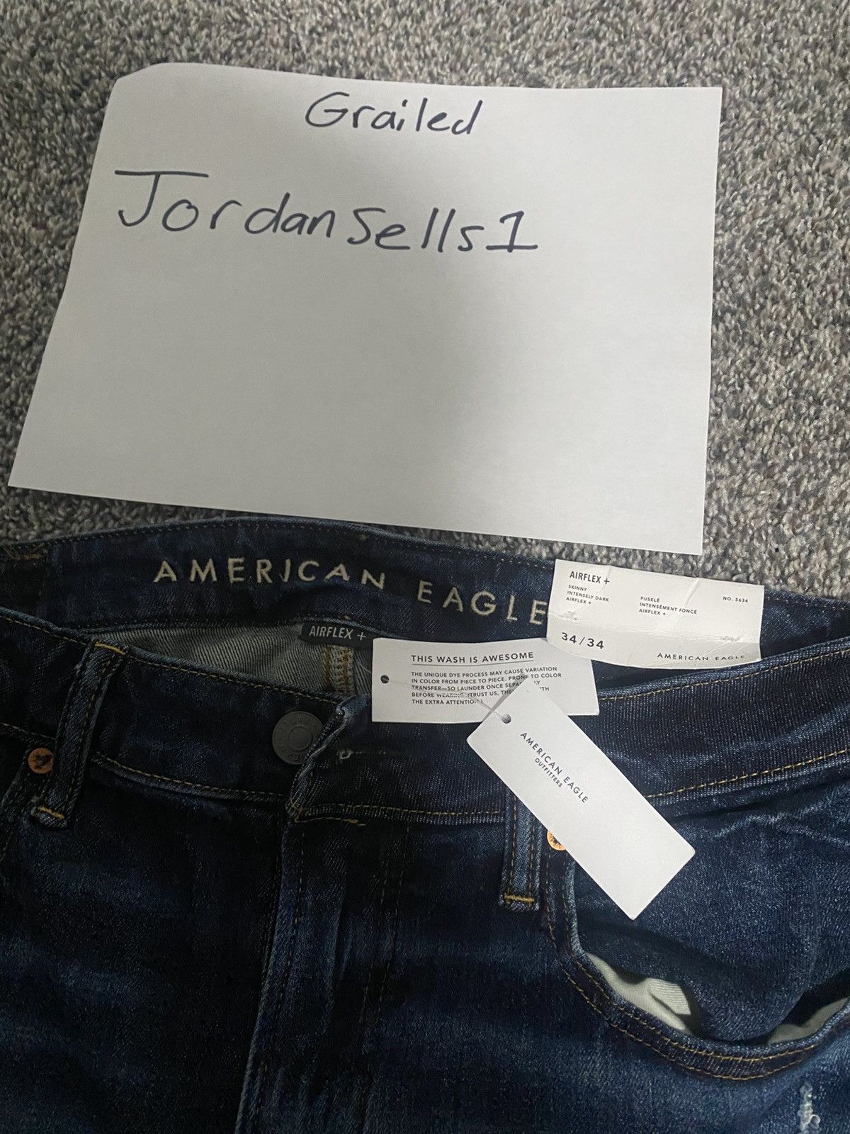 American Eagle Outfitters American Eagle Outfitters 34x34 Skinny Airflex+ Jeans Size US 34 / EU 50 - 2 Thumbnail