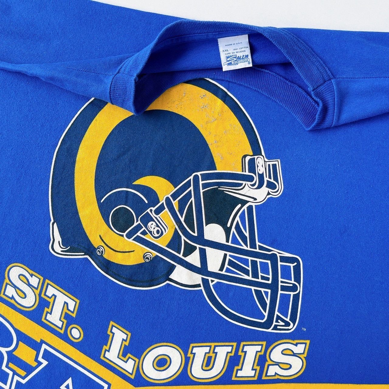 Salem Sportswear × Vintage 90s St. Louis Rams NFL t-shirt/ XXL Size US XXL / EU 58 / 5 - 9 Thumbnail