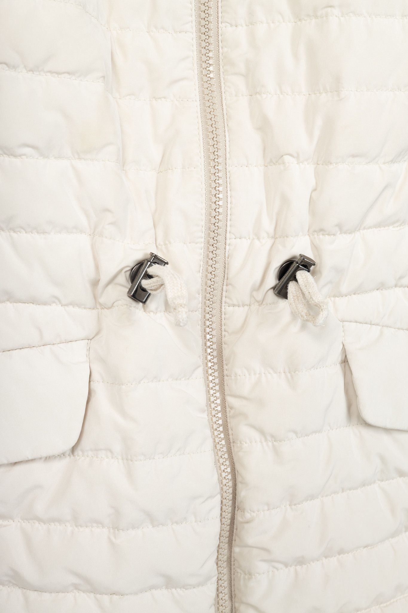Brunello Cucinelli Brunello Cucinelli SS15 Ecru Taffeta Quilted Down Vest Size S / US 4 / IT 40 - 6 Thumbnail
