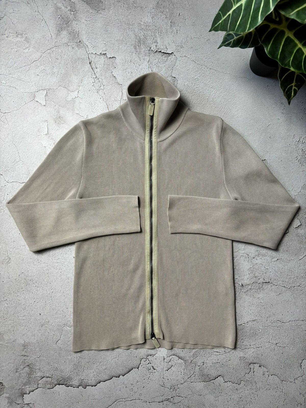 Bally Rare Bally Knit Zip Up Cardigan With Leather Details Size US M / EU 48-50 / 2 - 1 Thumbnail