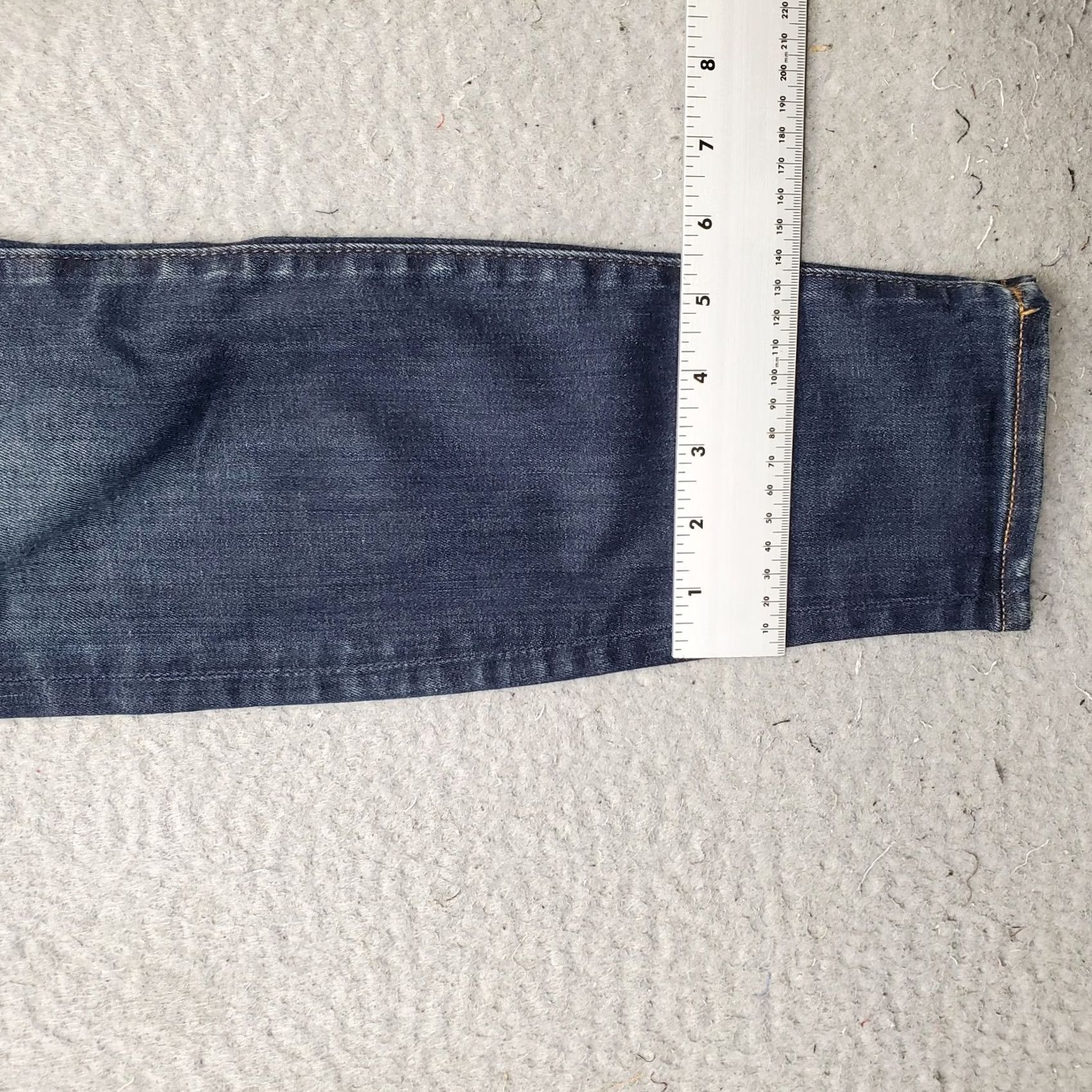 J.Crew J.Crew Toothpick Jeans Womens 27 Blue Denim Faded Whiskered Stretch Skinny Leg Jeans Size 27" / US 4 / IT 40 - 5 Thumbnail