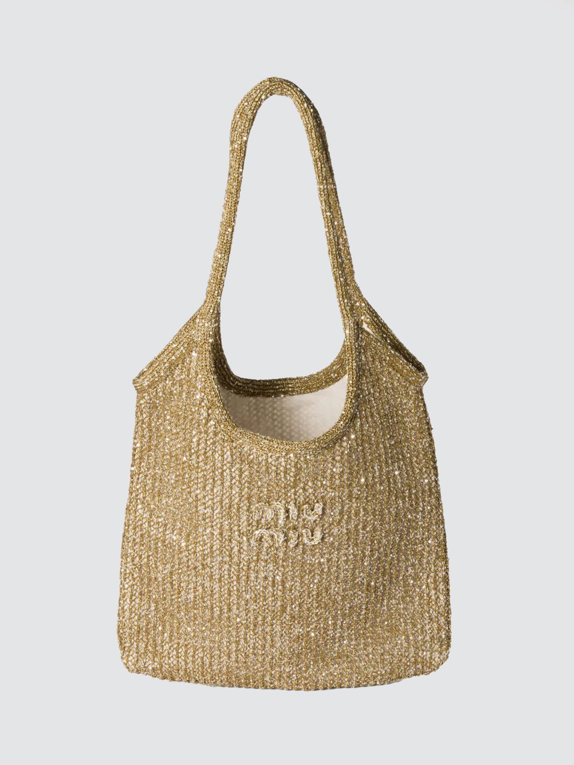 Miu Miu Shoulder Bag Woman Champagne, Women's