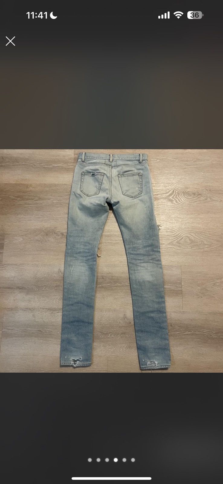 Saint Laurent Paris HEDI SLIMANE CRASH DENIM Size US 27 - 3 Thumbnail