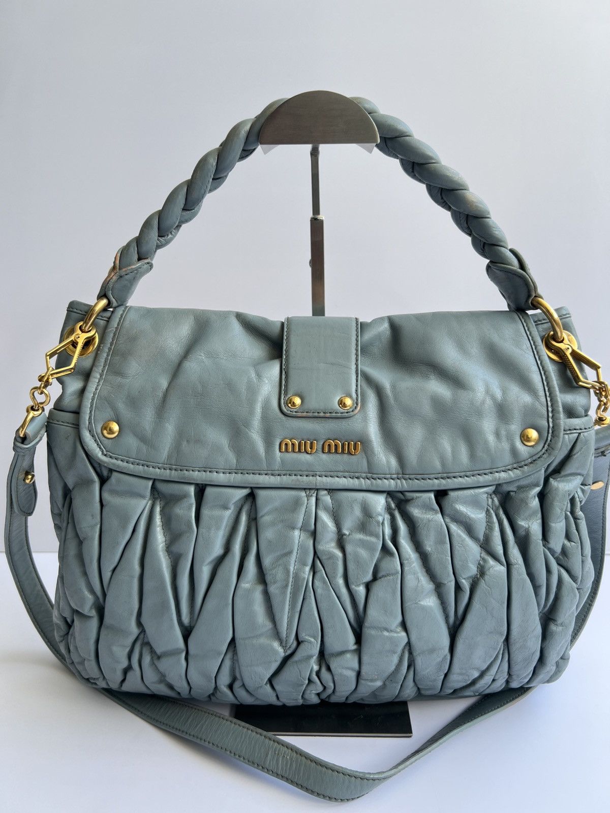 Miu Miu Miu Miu - Matellase Coffer Hobo Bag Size ONE SIZE - 3 Thumbnail