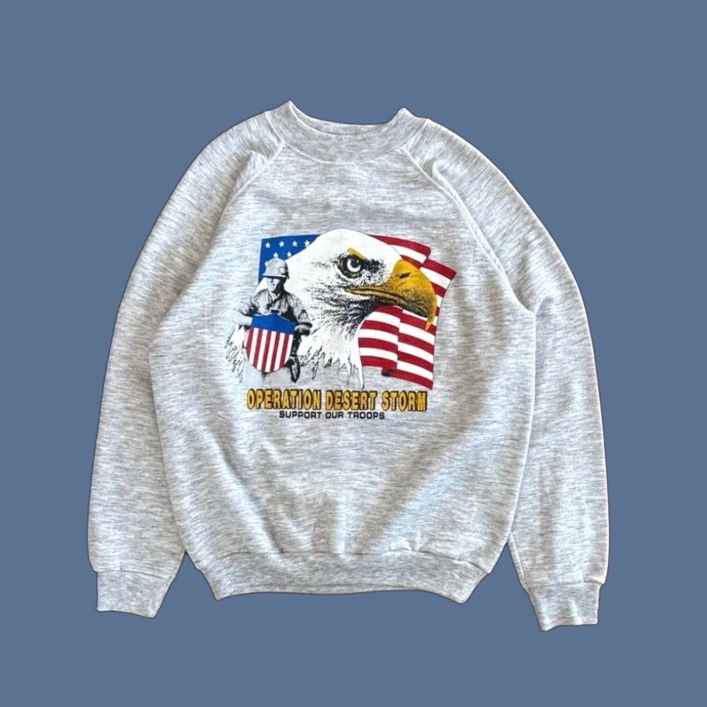 Vintage VINTAGE Operation Desert Storm USA Military Crewneck Sweatshirt L Size US L / EU 52-54 / 3 - 1 Thumbnail