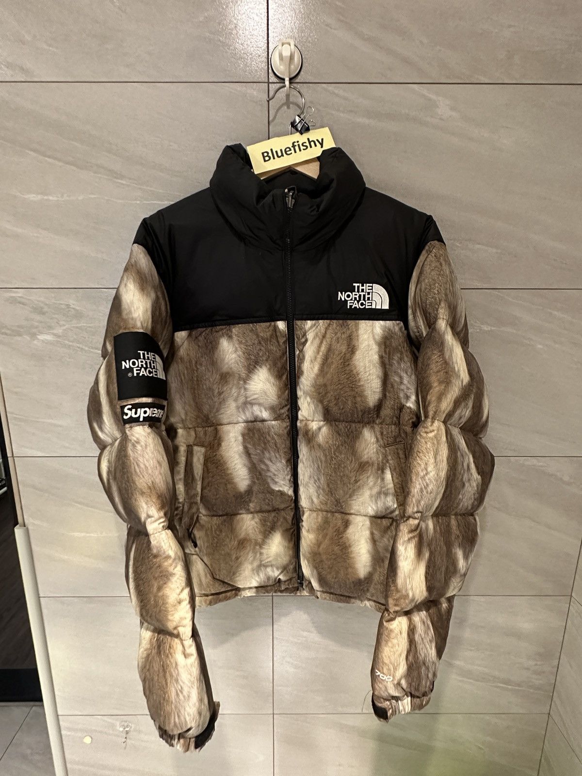 Supreme The North Face Fur Print Nuptse Jacket | Grailed