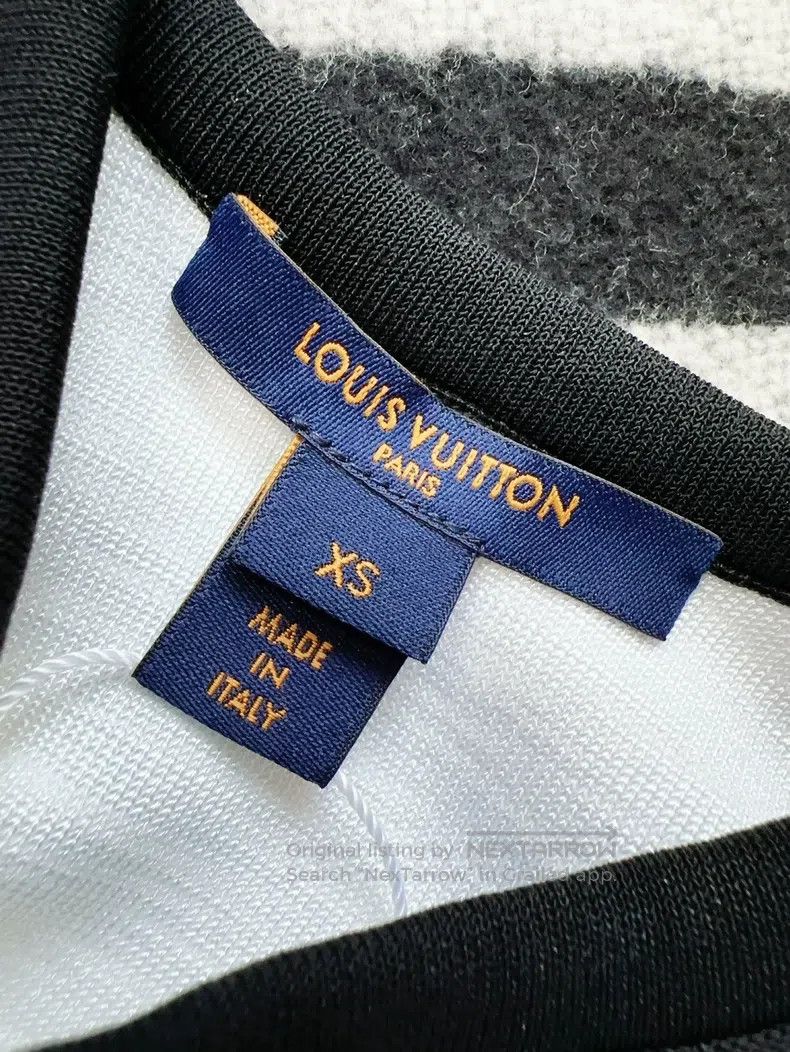 Louis Vuitton Louis Vuitton White dark stripe presbyopic logo full print Size XS / US 0-2 / IT 36-38 - 4 Thumbnail