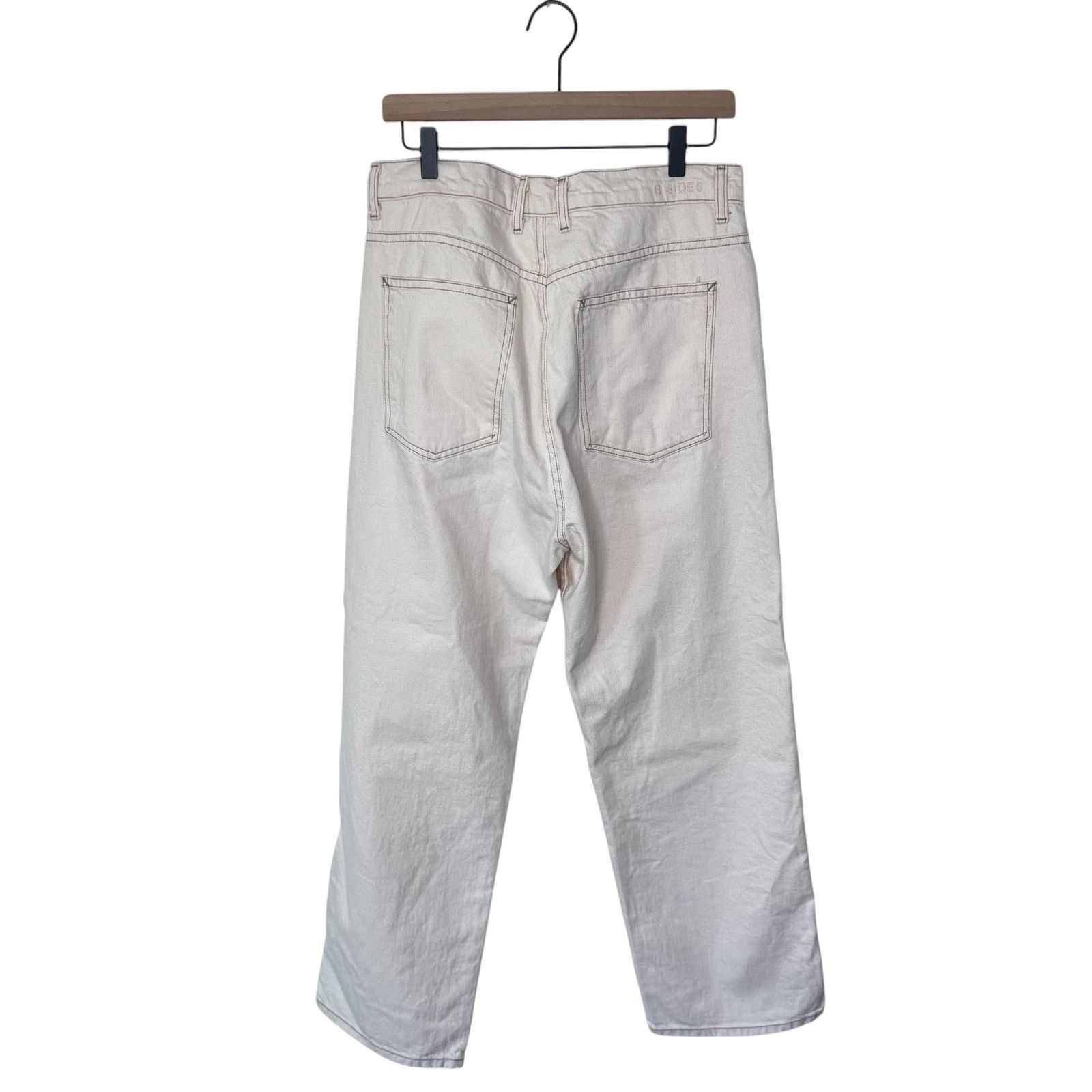 B Sides B. SIDES Plein Relaxed Straight Jean in Ecru Size 30 Size 30" / US 8 / IT 44 - 2 Thumbnail