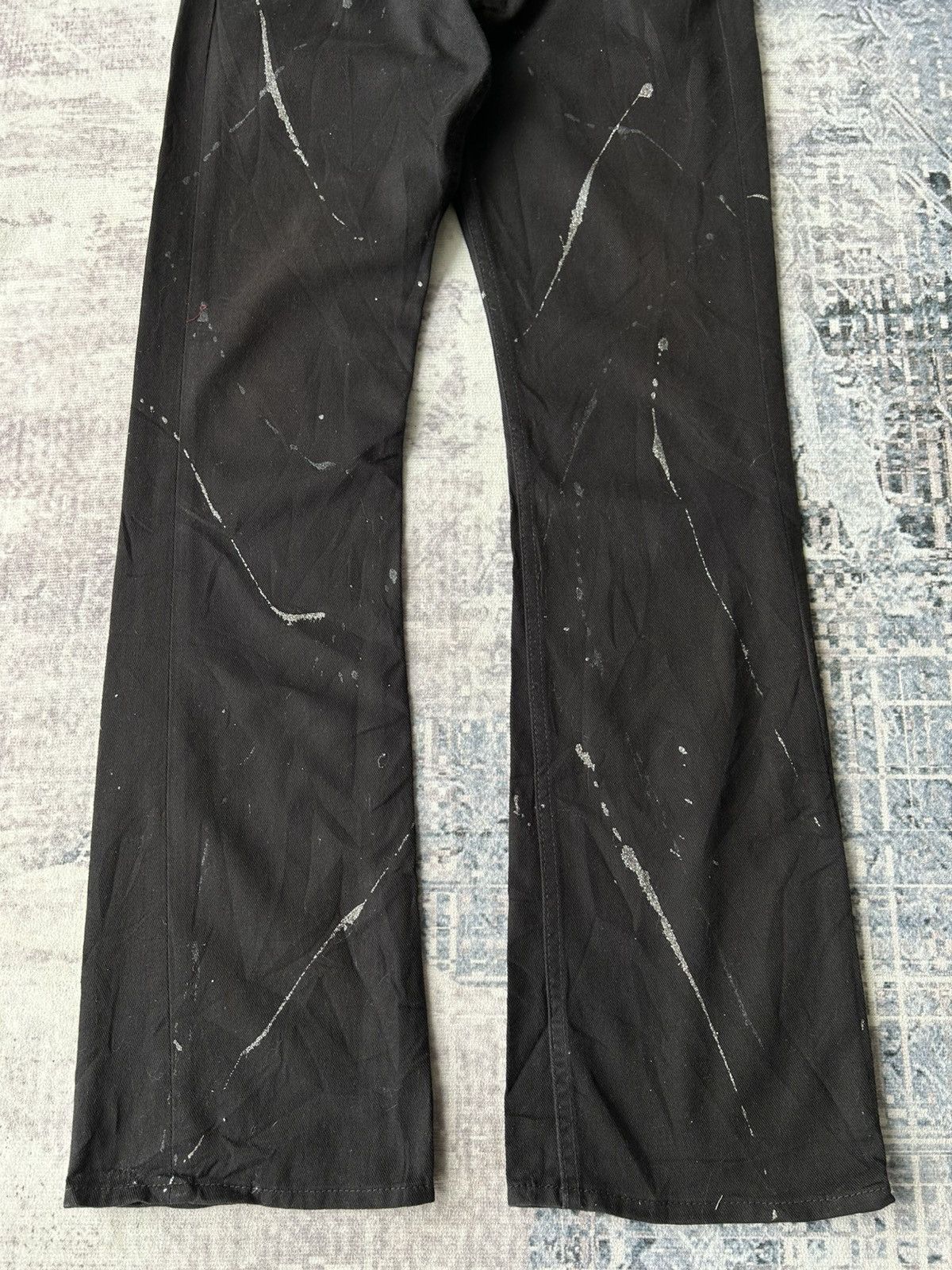 If Six Was Nine Flared Painter Black Punk Jeans Size US 28 / EU 44 - 8 Thumbnail