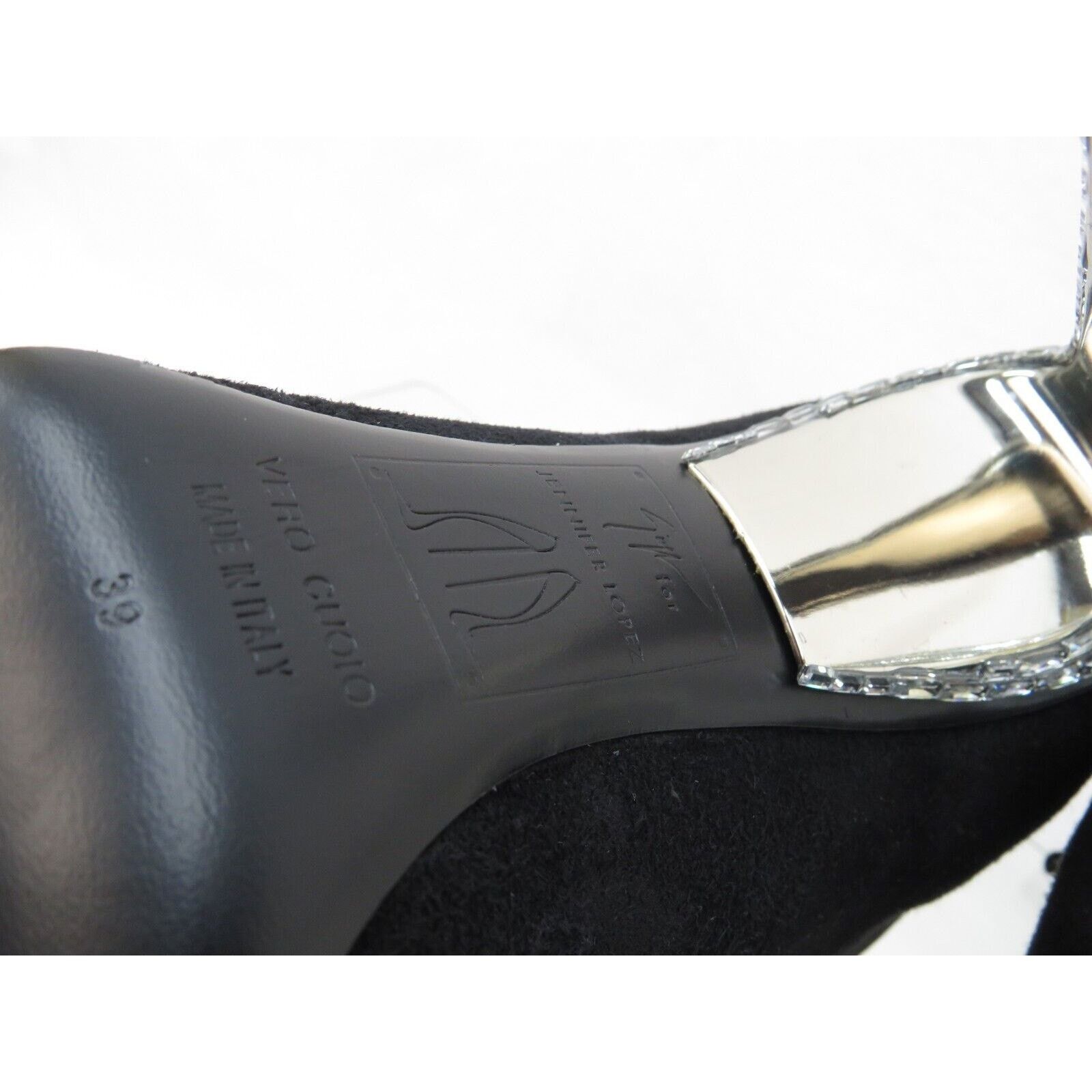 Giuseppe Zanotti LOPEZ FRIDA BLACK SUEDE CRYSTALS ANKLE ZIP BOOTIE PUMPS 39 Size US 9 / IT 39 - 12 Thumbnail
