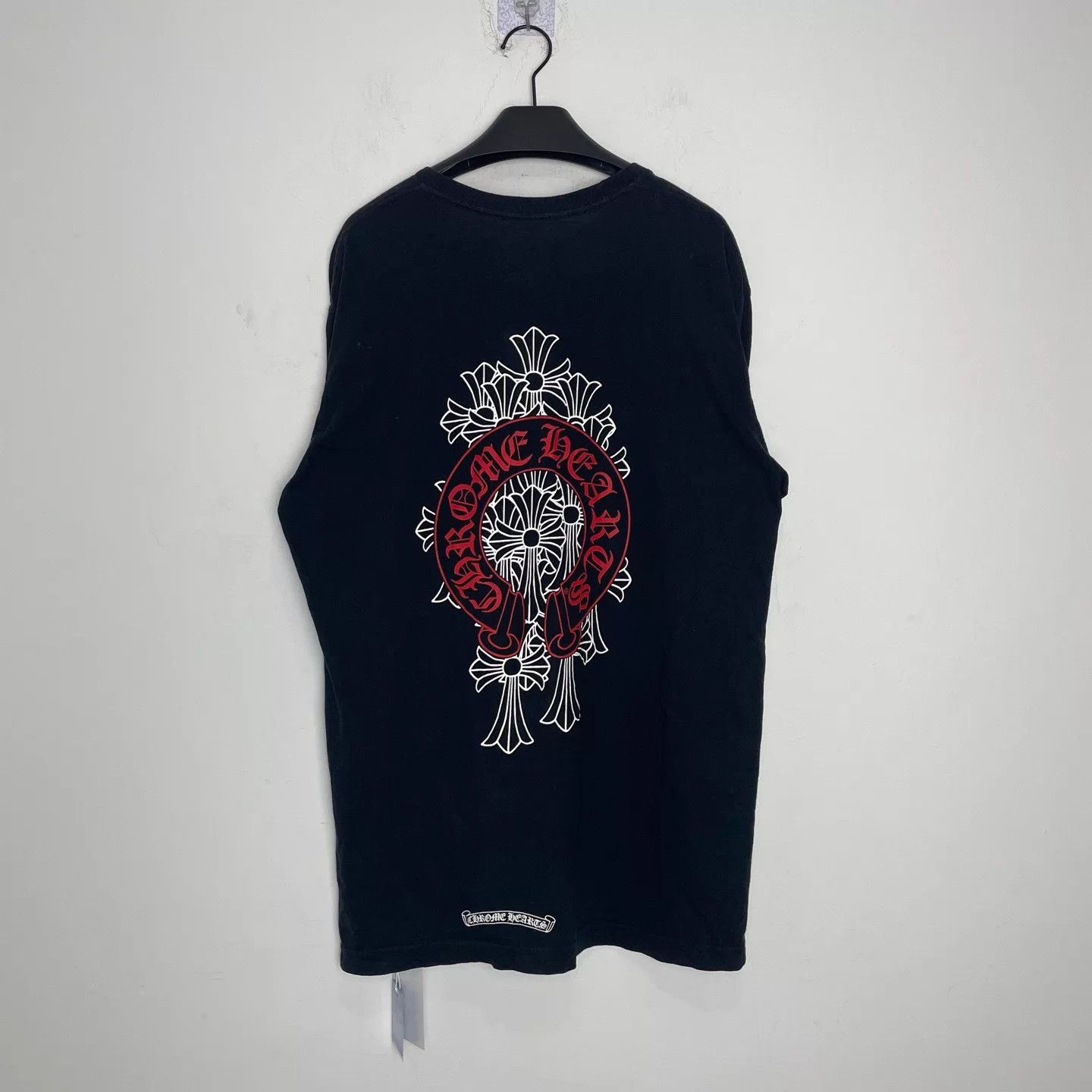 Chrome Hearts Chrome Hearts Black Short Tee Red Horseshoe Phantom Cross L Size L / US 10 / IT 46 - 2 Thumbnail