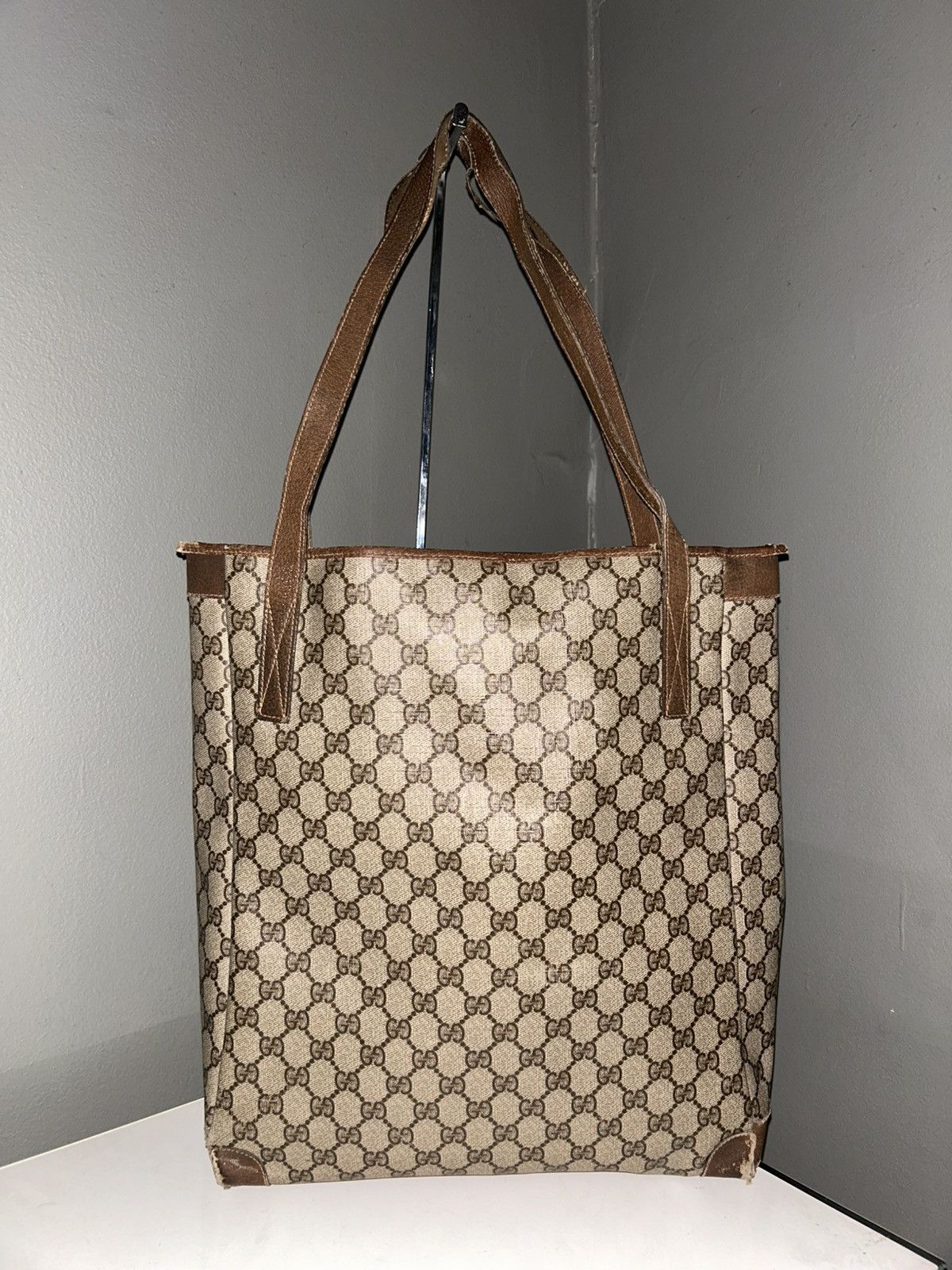 Gucci Vintage Gucci GG Supreme Tote Bag (project piece) Size ONE SIZE - 7 Thumbnail