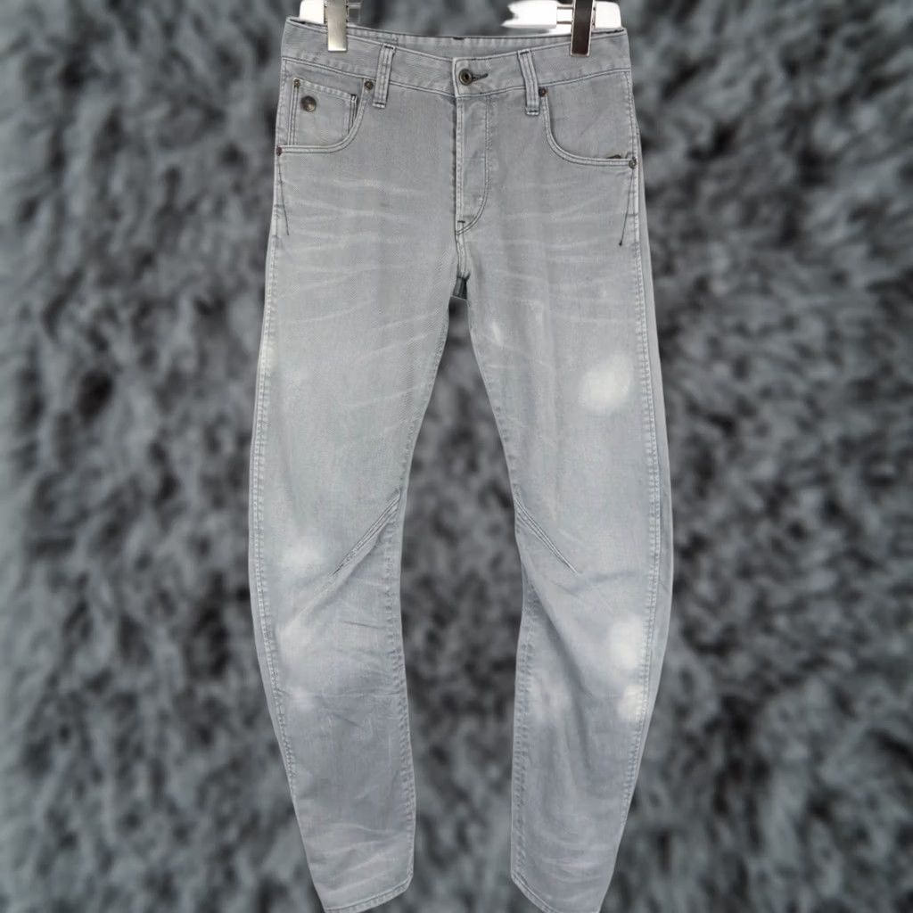 G-Star G-Star Arc 3D Slim Jeans Men's W29/L32 Grey Fade Whiskers Button Fly Jeans Slim Mens Size US 29 - 1 Thumbnail