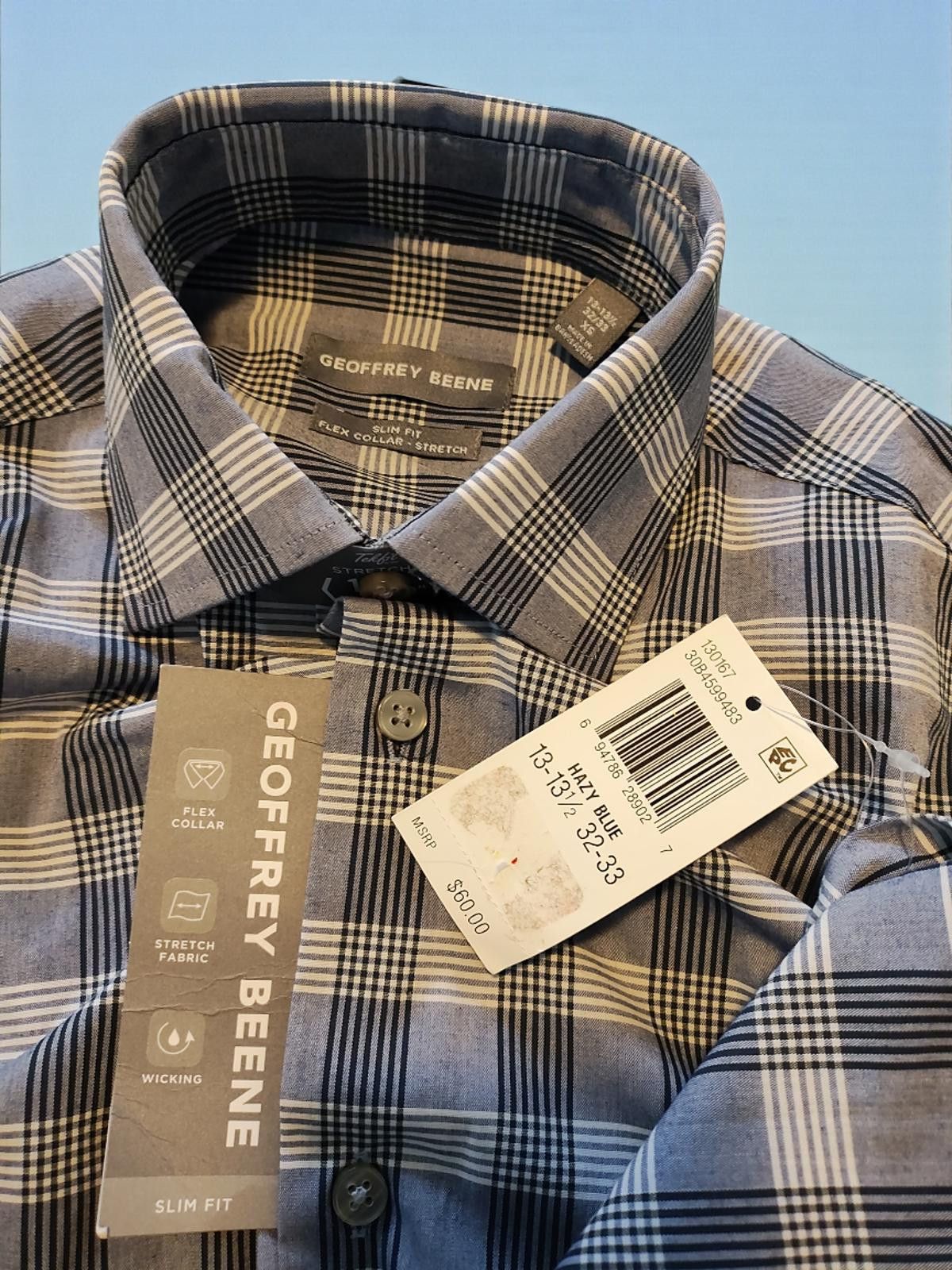 Other Geoffrey Beene XSmall Slim Fit Flex Collar Stretch Fabric GY Size US XS / EU 42 / 0 - 6 Thumbnail