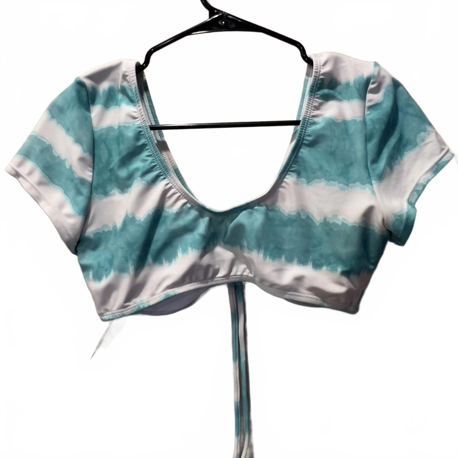 Forever 21 Forever 21 Women's Tie-Dye Crop Top with Front Drawstring Size M / US 6-8 / IT 42-44 - 2 Thumbnail