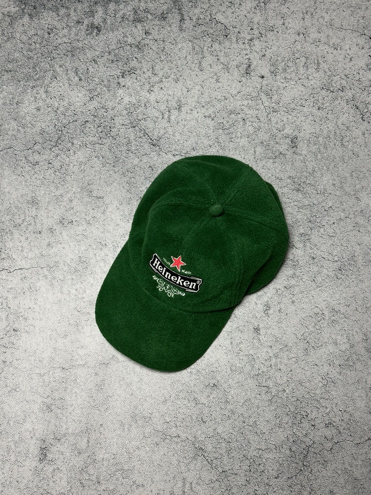 Vintage Vintage Heineken Green Fleece Cap Size ONE SIZE - 9 Thumbnail
