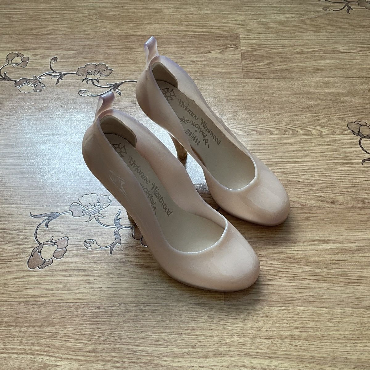 image of Vivienne Westwood Anglomania + Melissa Heel Shoes in Beige, Women's (Size 7)