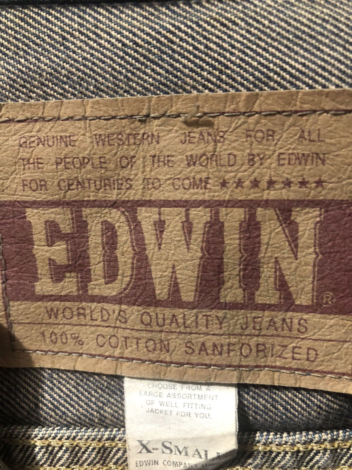Edwin × Vintage VTG x DENIM x JACKET EDWIN Size XS / US 0-2 / IT 36-38 - 3 Thumbnail