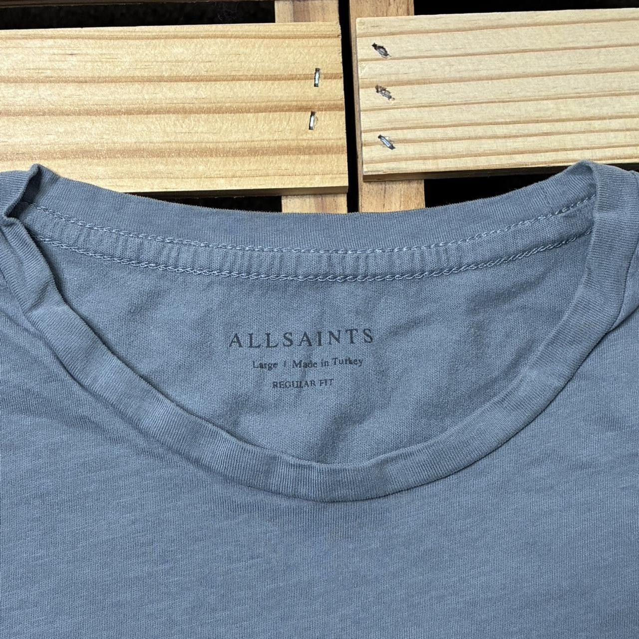 Allsaints AllSaints Gray Embroidered Streetwear Tee Size Large Size US L / EU 52-54 / 3 - 5 Thumbnail
