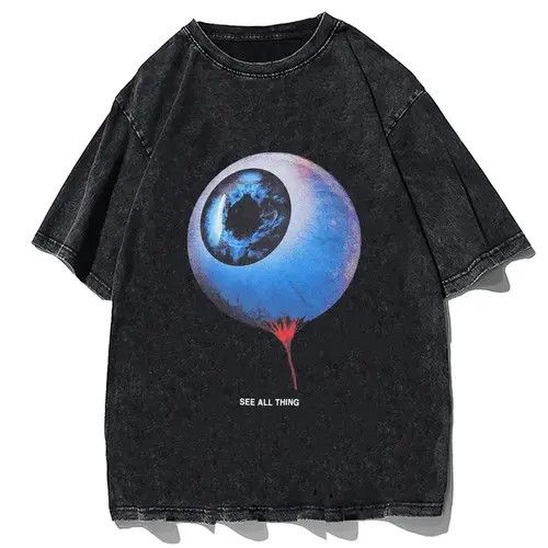 Japanese Brand × Vintage 90s Design Eye Oversized Printed Vintage T-Shirt Size US L / EU 52-54 / 3 - 1 Thumbnail