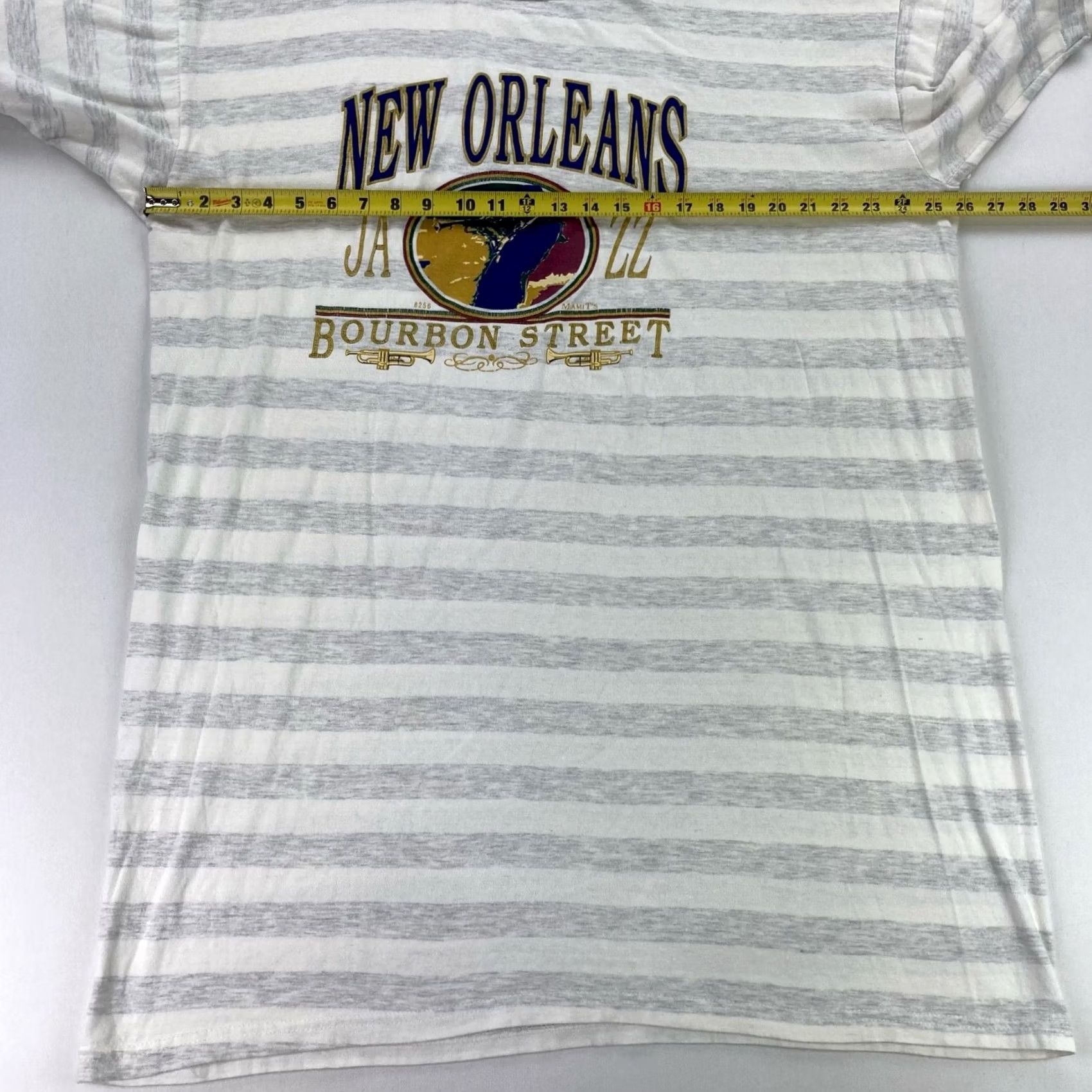Vintage VINTAGE New Orleans Bourbon Street Single Stitch Men's T-Shirt White/Gray One Size Size US M / EU 48-50 / 2 - 6 Thumbnail