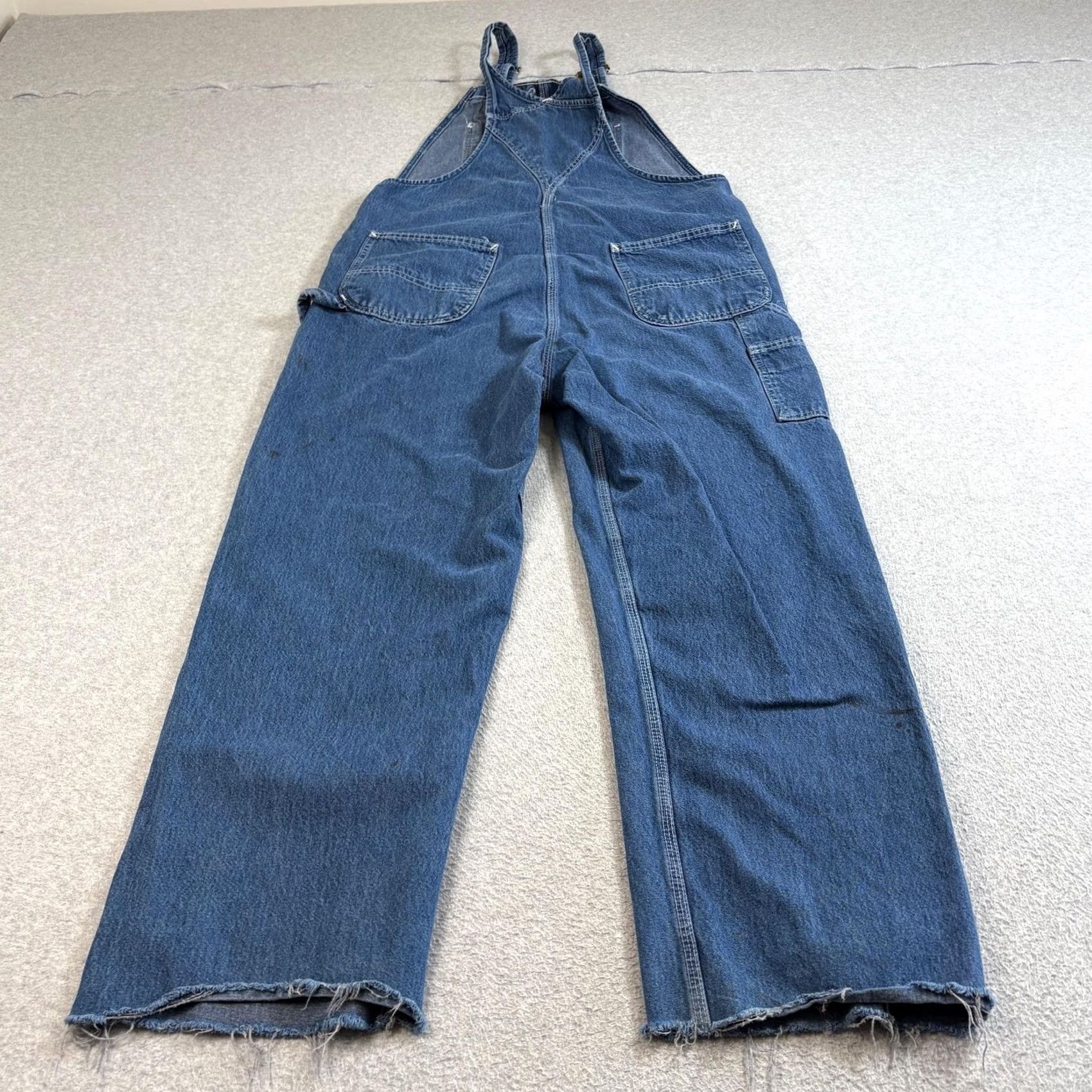 Carhartt Carhartt Overalls Men Denim Distressed Workwear Raw Hem 38x29 Inseam 29 Buckle Logo USA Pinted Pockets Size US 38 / EU 54 - 2 Thumbnail