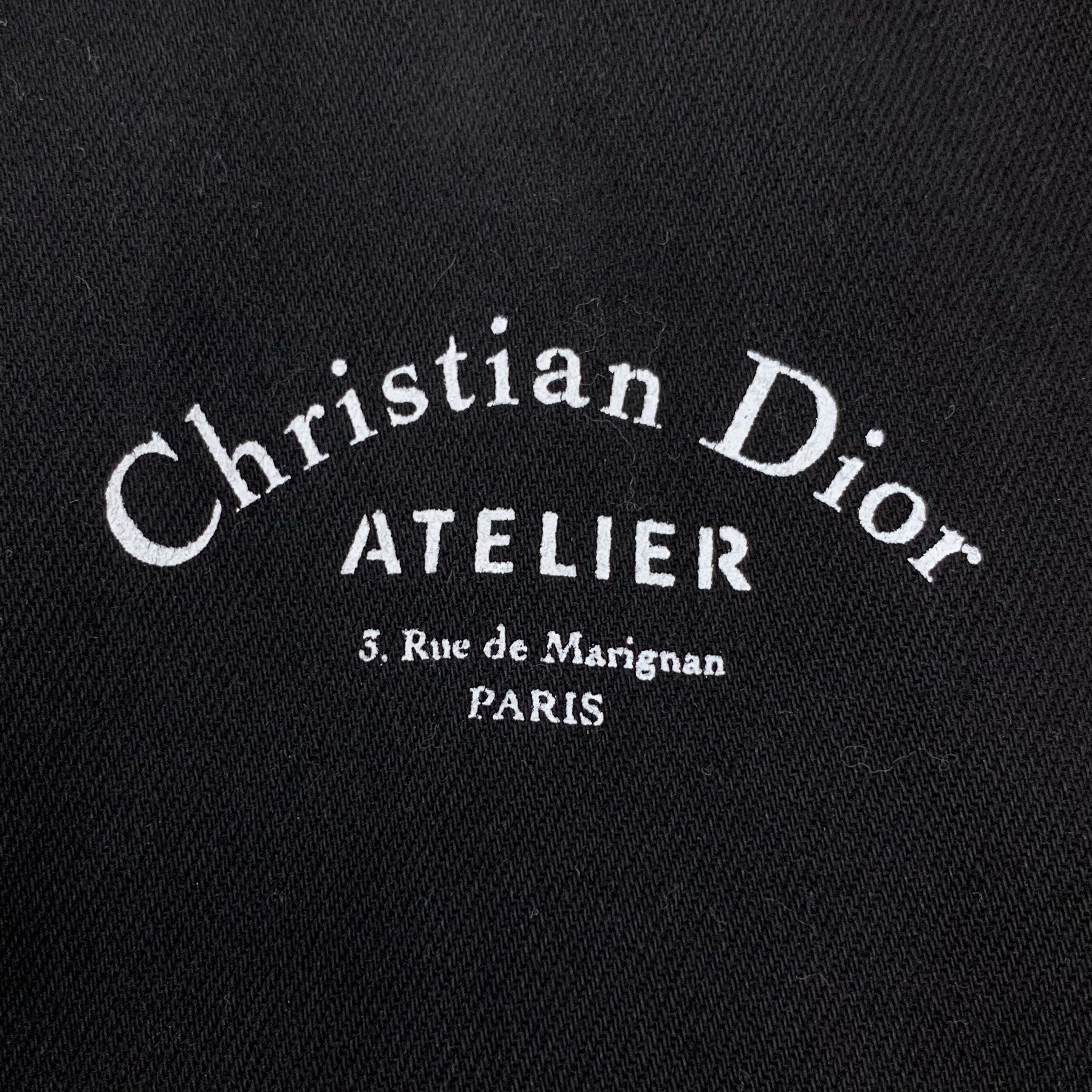 Dior Christian Dior Black Logo Print Cotton Denim Jacket (Size M) Size XL / US 12-14 / IT 48-50 - 2 Thumbnail