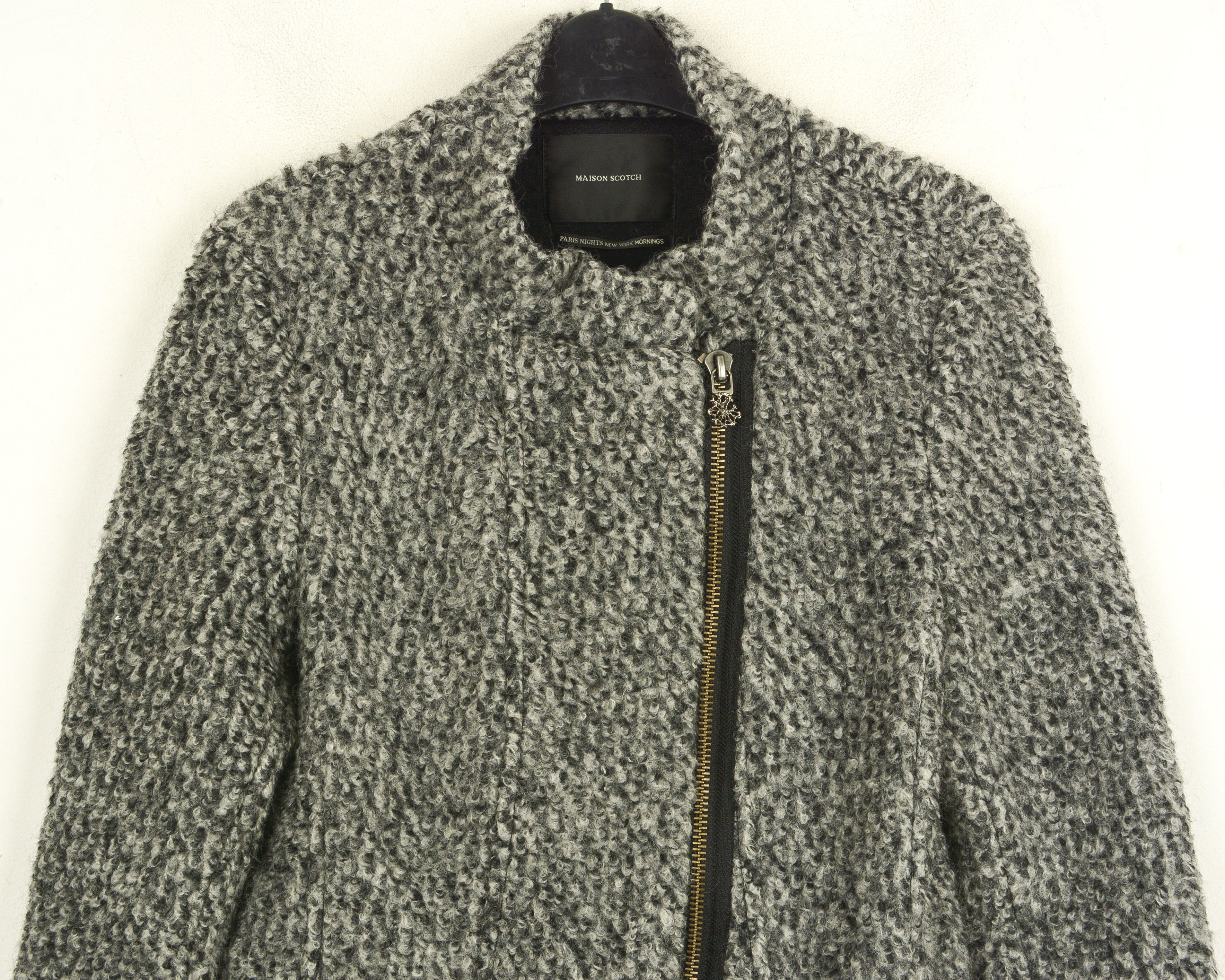 Maison Scotch Women S Size 3 Jacket Coat Wool Grey Double Brested Warm Size S / US 4 / IT 40 - 2 Thumbnail