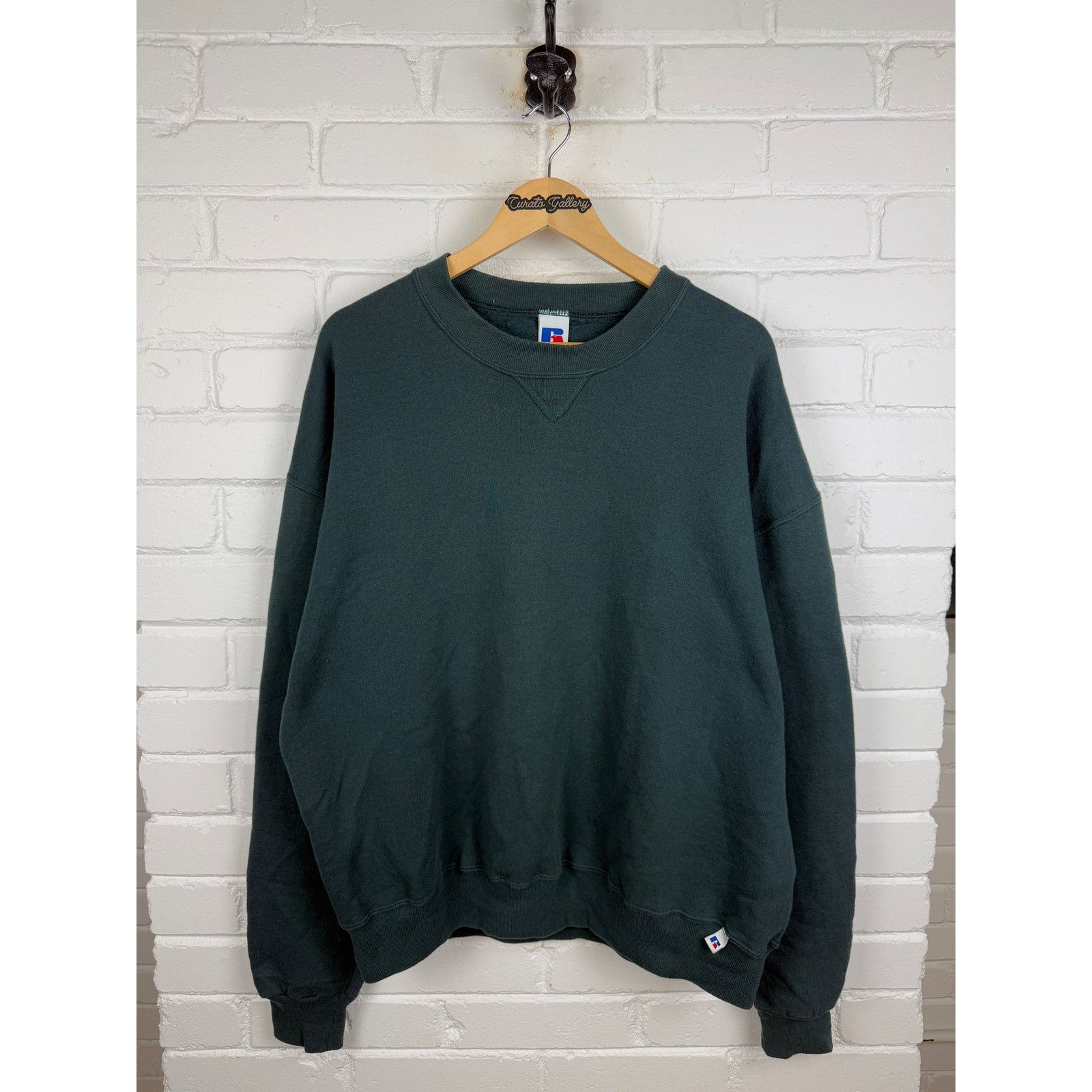 Vintage Vintage Russell Athletic Sweatshirt Size XL Dark Blue Green Size US XL / EU 56 / 4 - 1 Thumbnail
