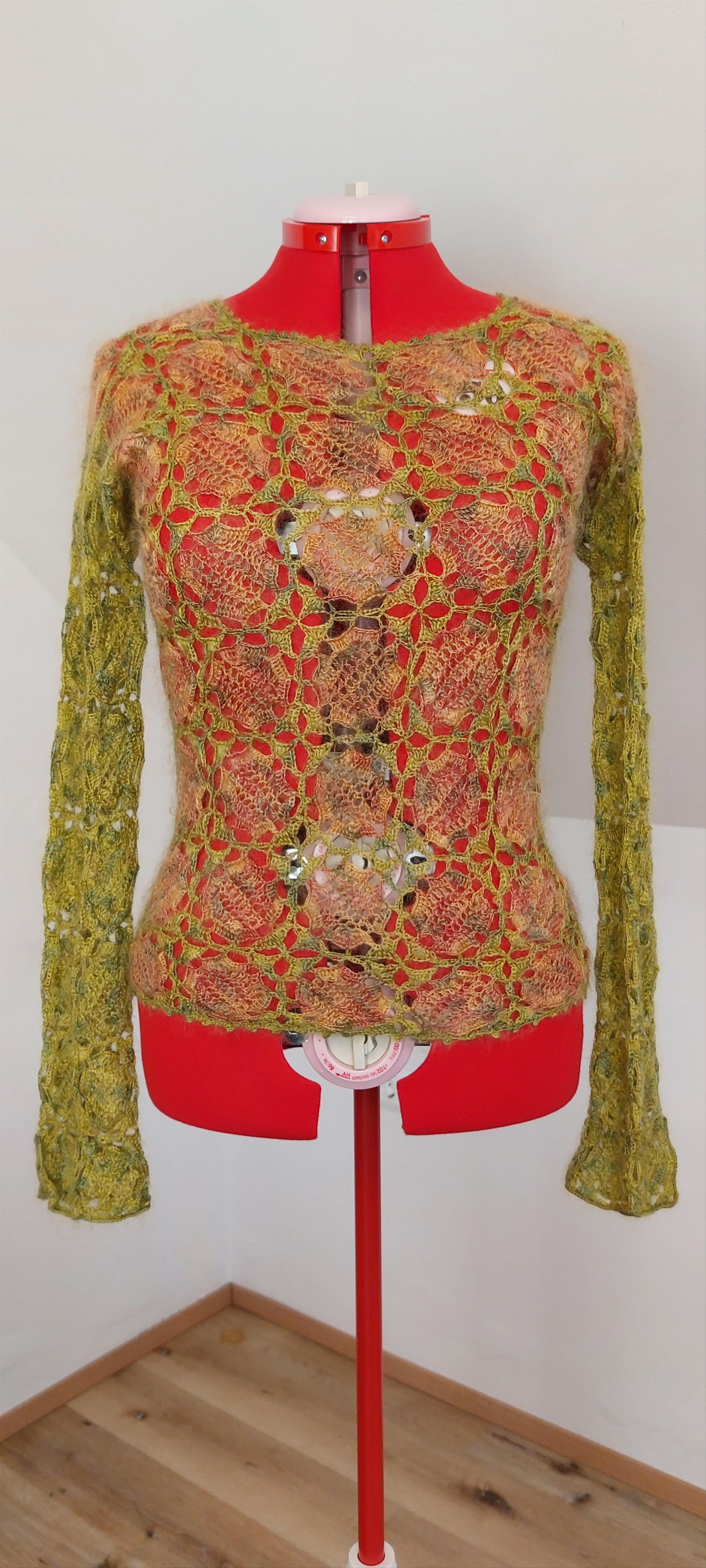 Handmade NWOT Vintage 2000s Mohair Crochet Longsleeve - S/M Size S / US 4 / IT 40 - 1 Thumbnail