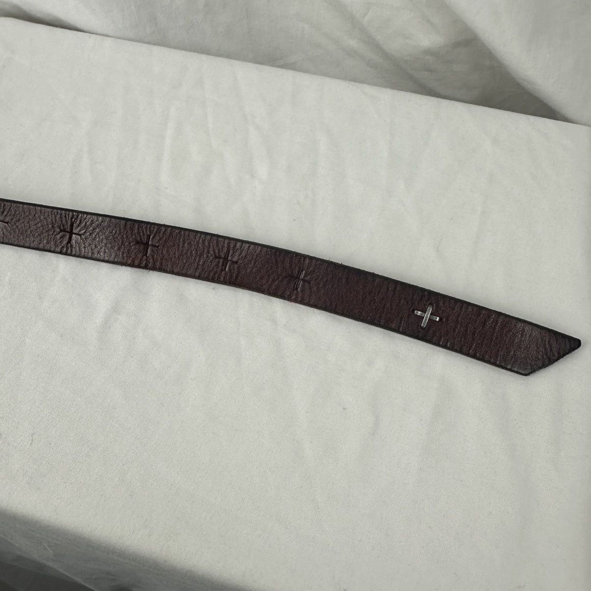 Ma+ MA+ Maurizio Amadei Long Leather Belt Cross Size ONE SIZE - 8 Thumbnail