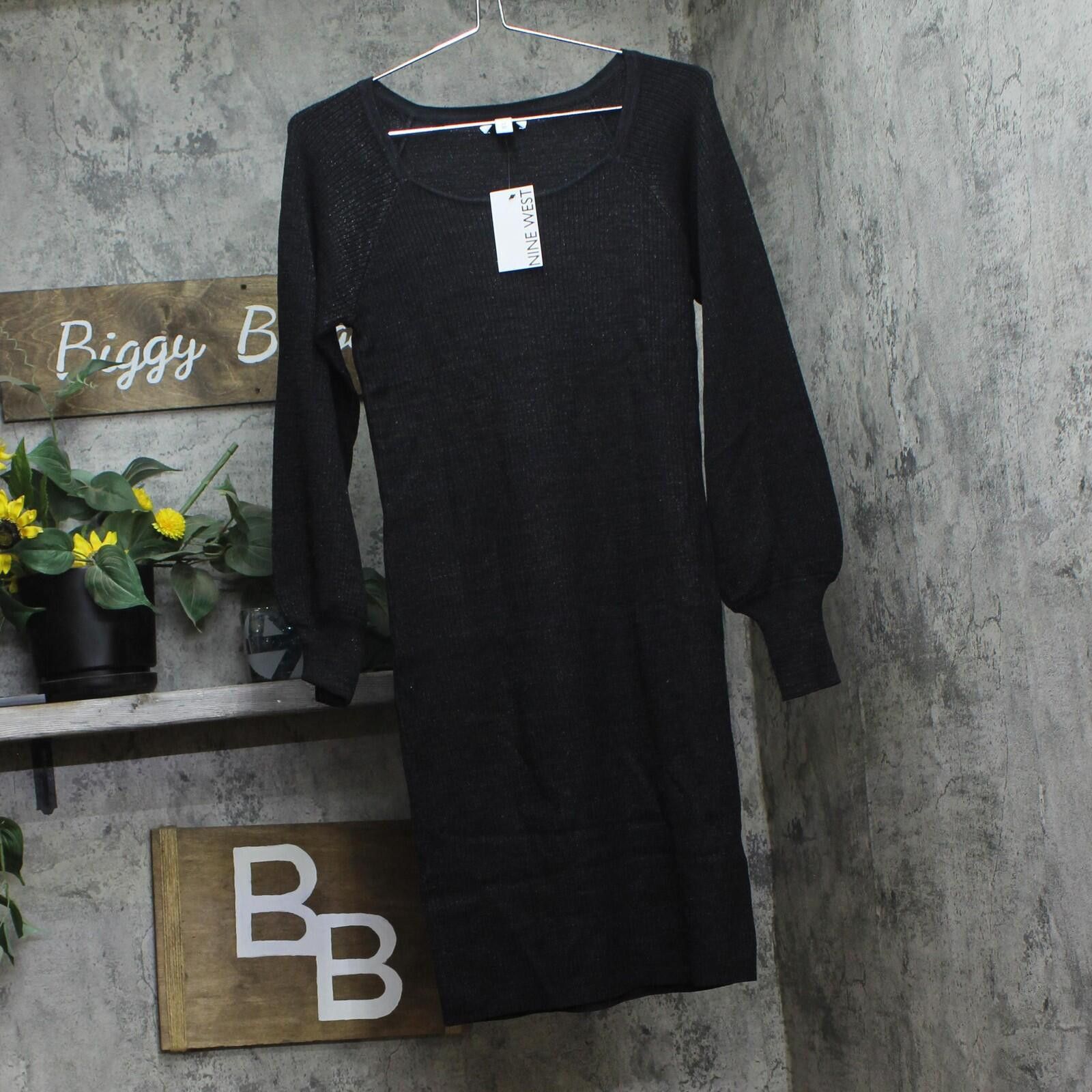Nine West Nwt Nine West Squareneck Sweater Dress Ww14y307rs1 Black M Size M / US 6-8 / IT 42-44 - 1 Thumbnail