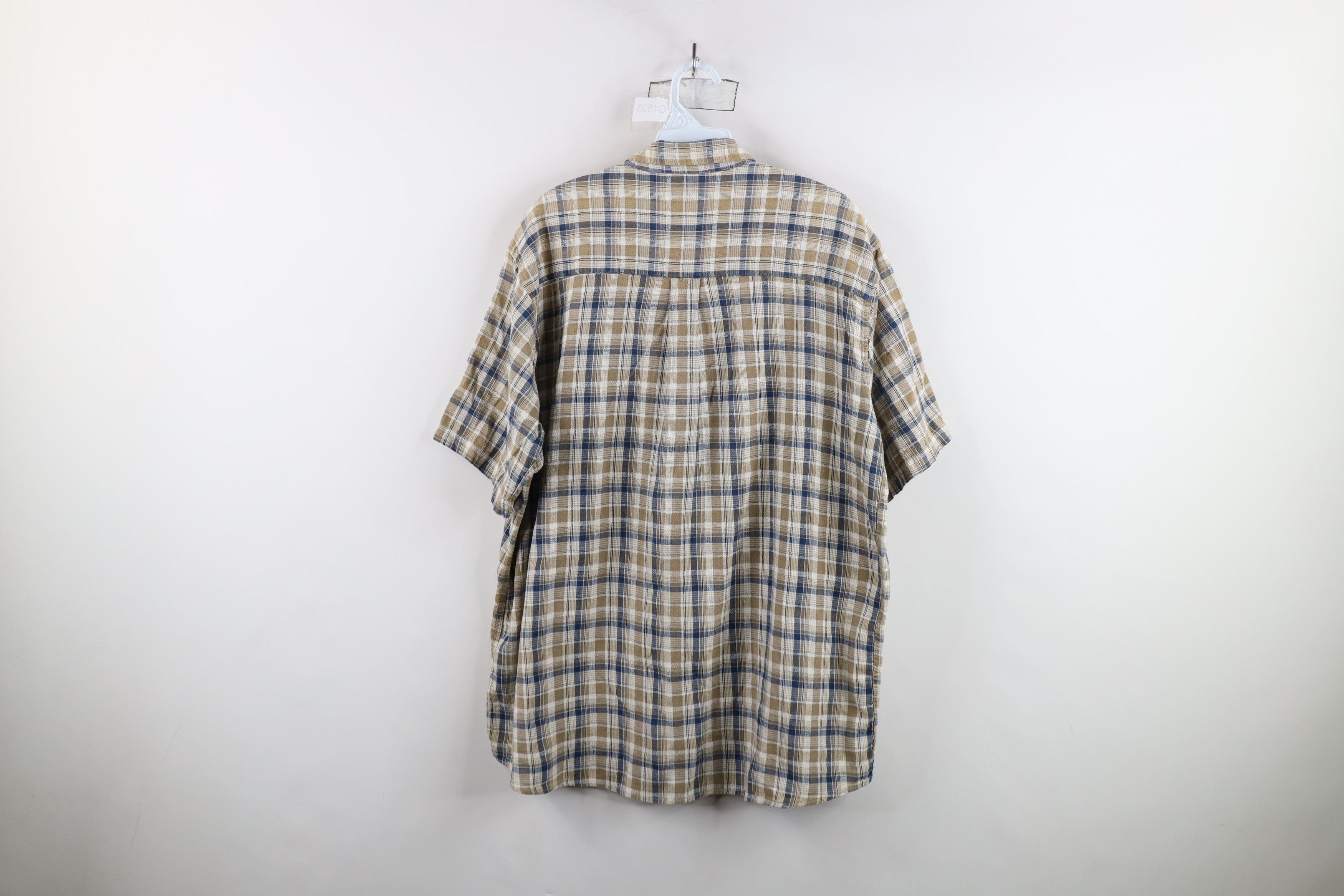 Vintage Vintage 90s Streetwear Cotton Weave Knit Button Down Shirt Size US XL / EU 56 / 4 - 8 Thumbnail