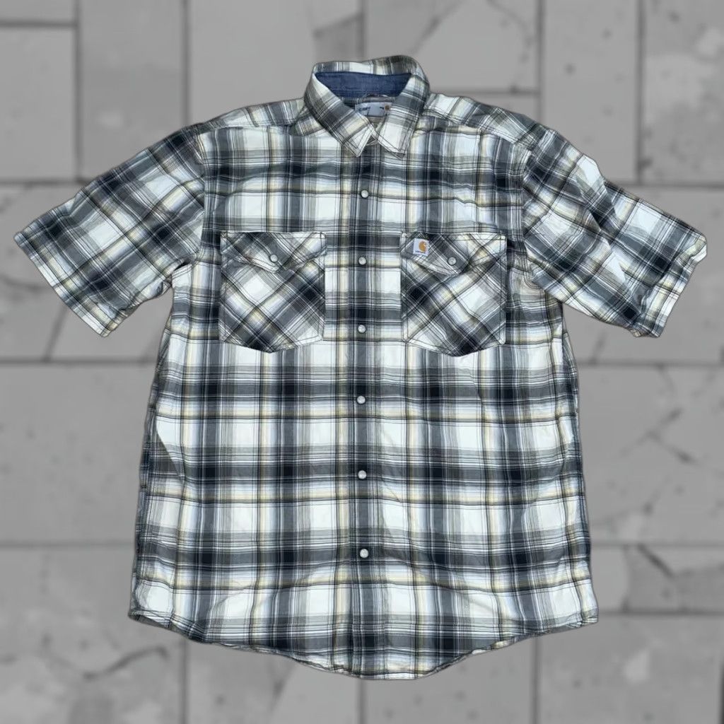 Carhartt Carhartt Relaxed Fit Plaid Shirt Snap Button Mens Size M Multicolor Short Sleeve Button-Up Size US M / EU 48-50 / 2 - 1 Thumbnail