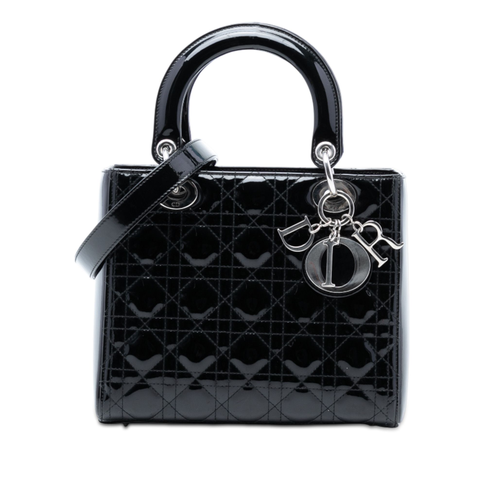 Dior Dior Medium Patent Cannage Lady Dior Size ONE SIZE - 1 Thumbnail