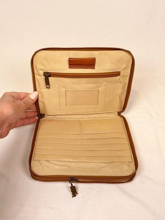 Other Vintage American Angel Brown Leather Organizer Clutch Bag Size ONE SIZE - 3 Thumbnail