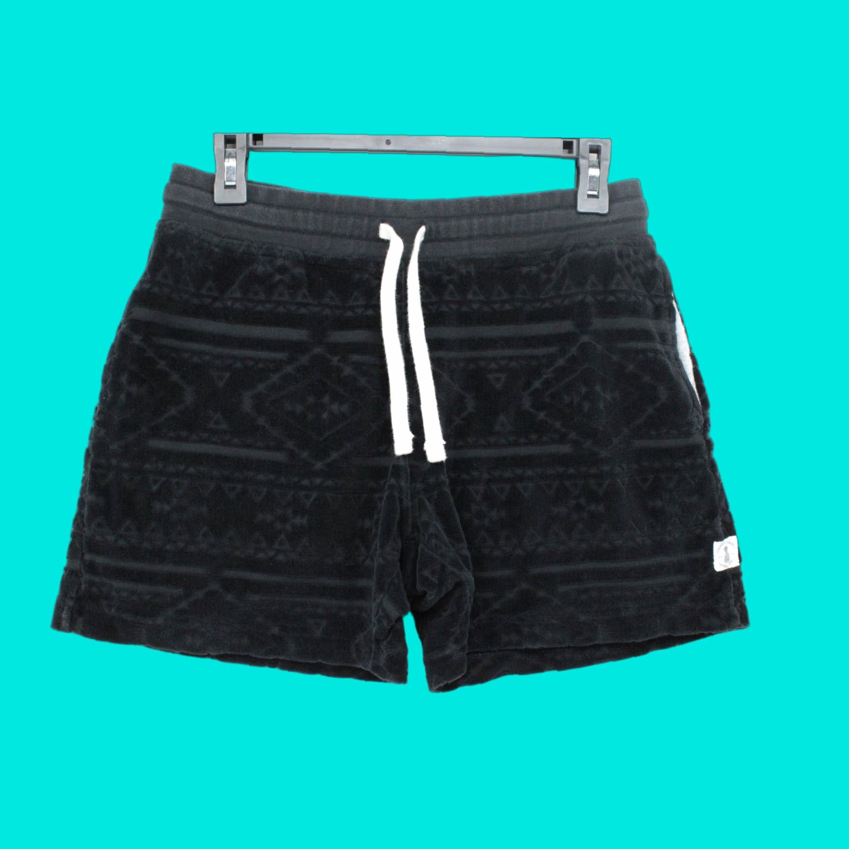 Chubbies Chubbies Lounge Shorts Women's Small Velour 5.5" The Crop Circles Cozy Black Pattern South western Pockets Drawstring Size 28" / US 6 / IT 42 - 1 Thumbnail